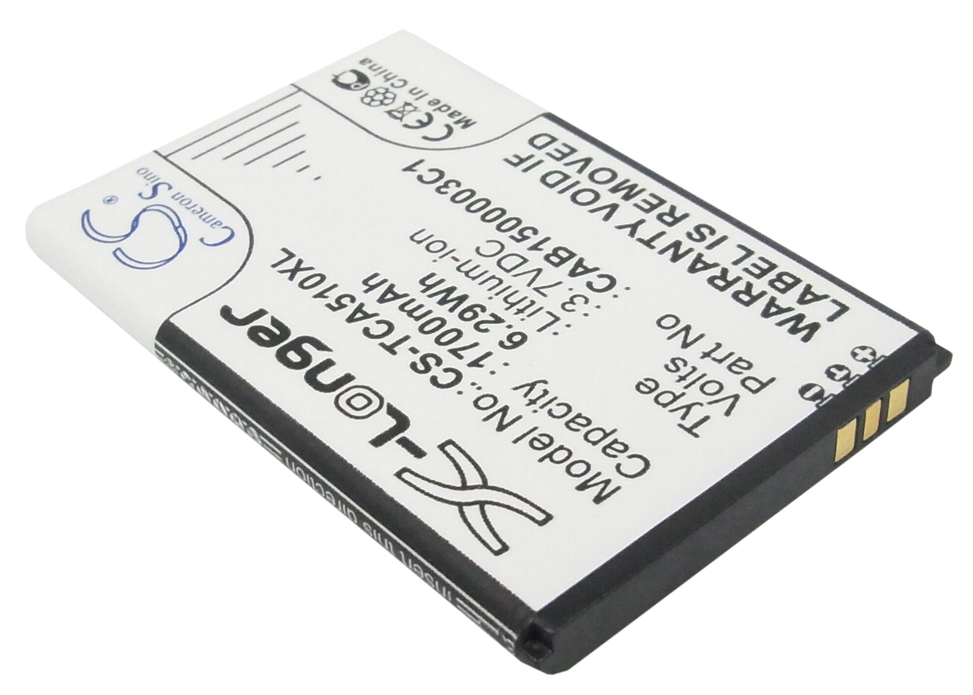 Batteri for smarttelefon, mobil for TCL A510, D662