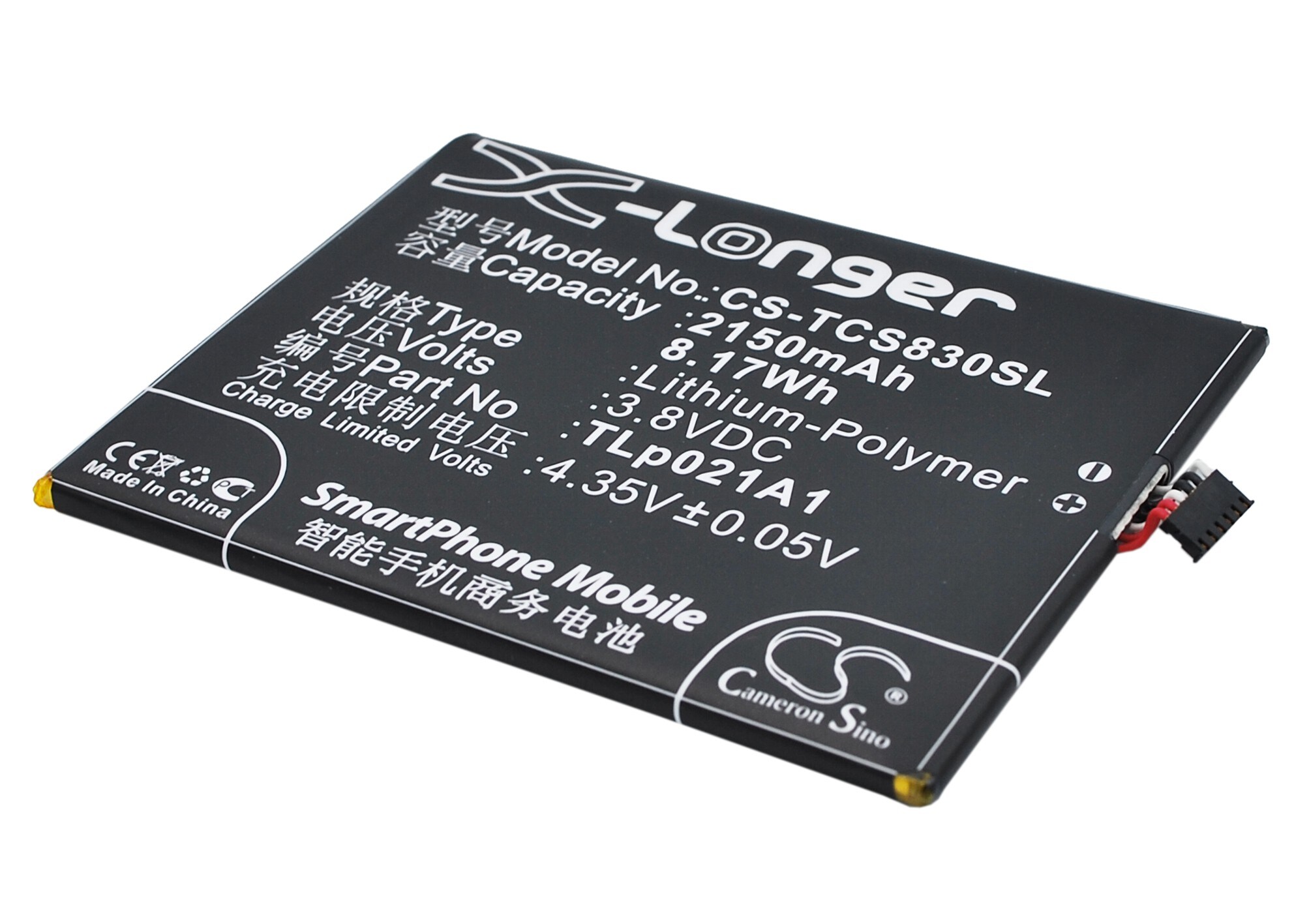 Batteri for smarttelefon, mobil for TCL S838M, S830U, S850L