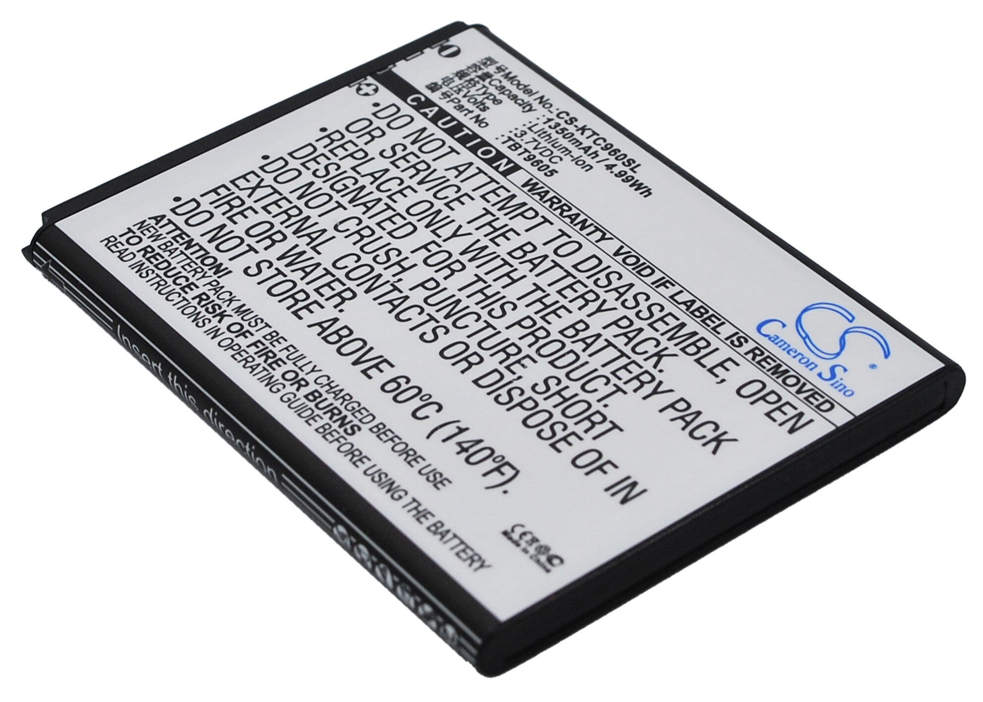 Batteri for SmartPhone, mobil for K-Touch C986T, W68, C960T osv.