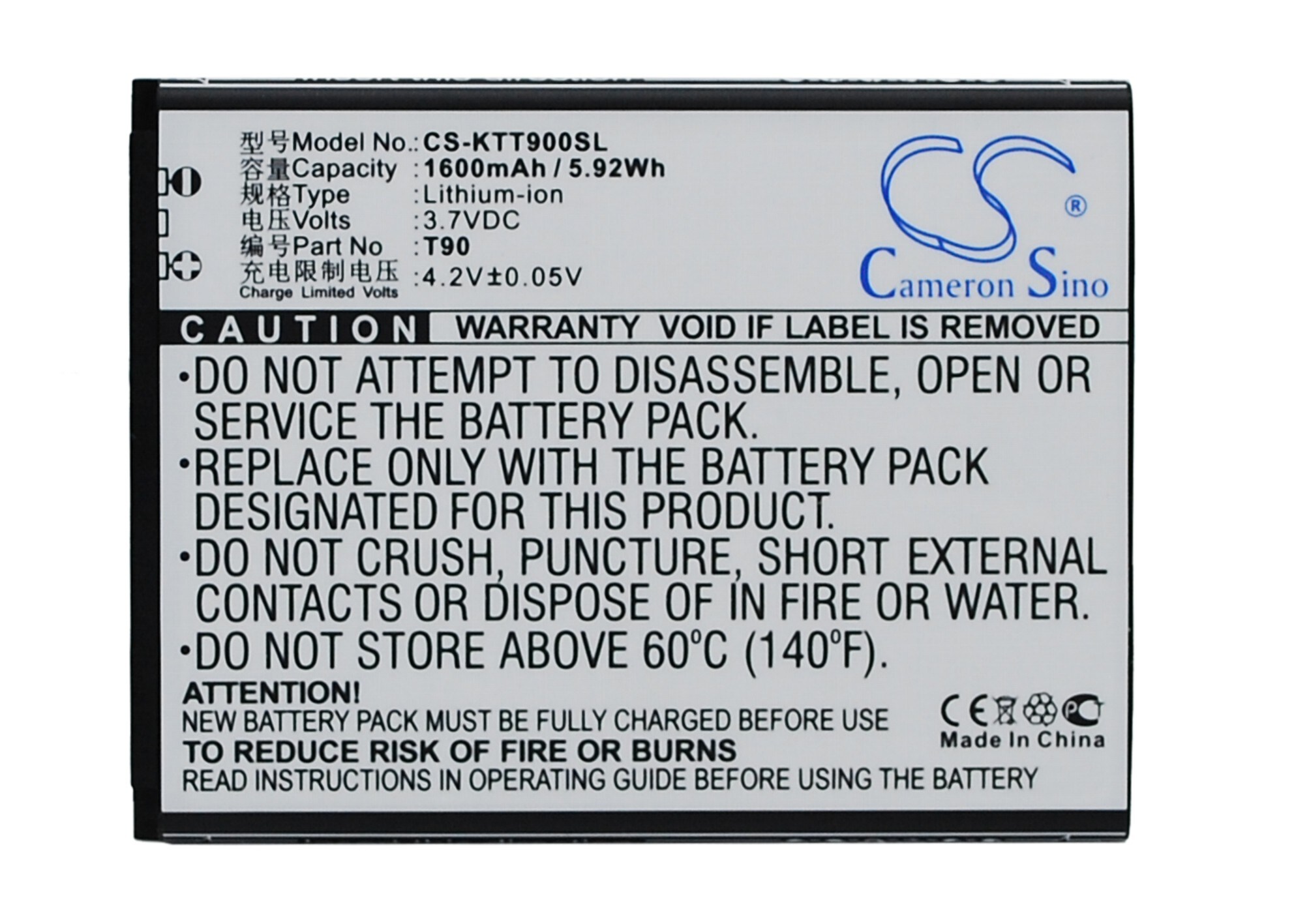 Batteri for SmartPhone, Mobil for K-Touch T90