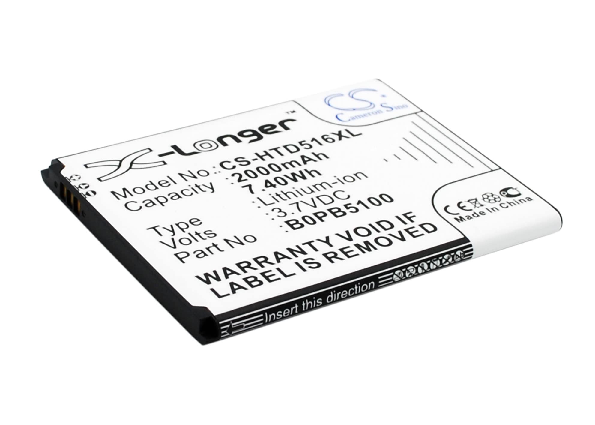 Batteri for SmartPhone, Mobil for HTC Desire 516, Desire 516t, Desire 516c og andre.