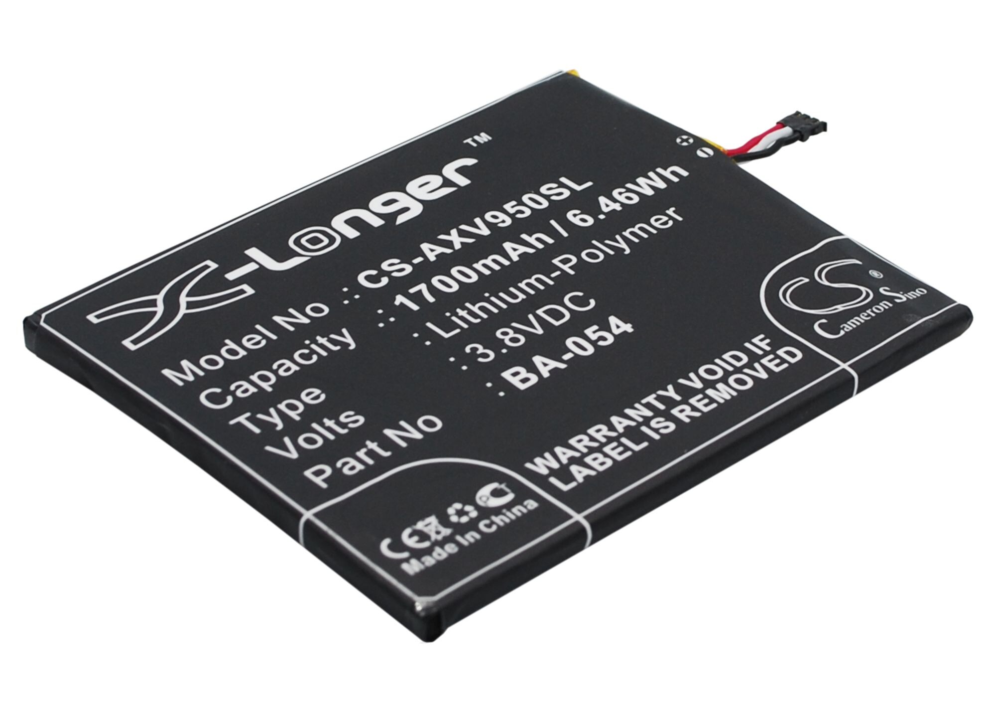Batteri for smarttelefon, mobil for AUX i7 Air, V950+