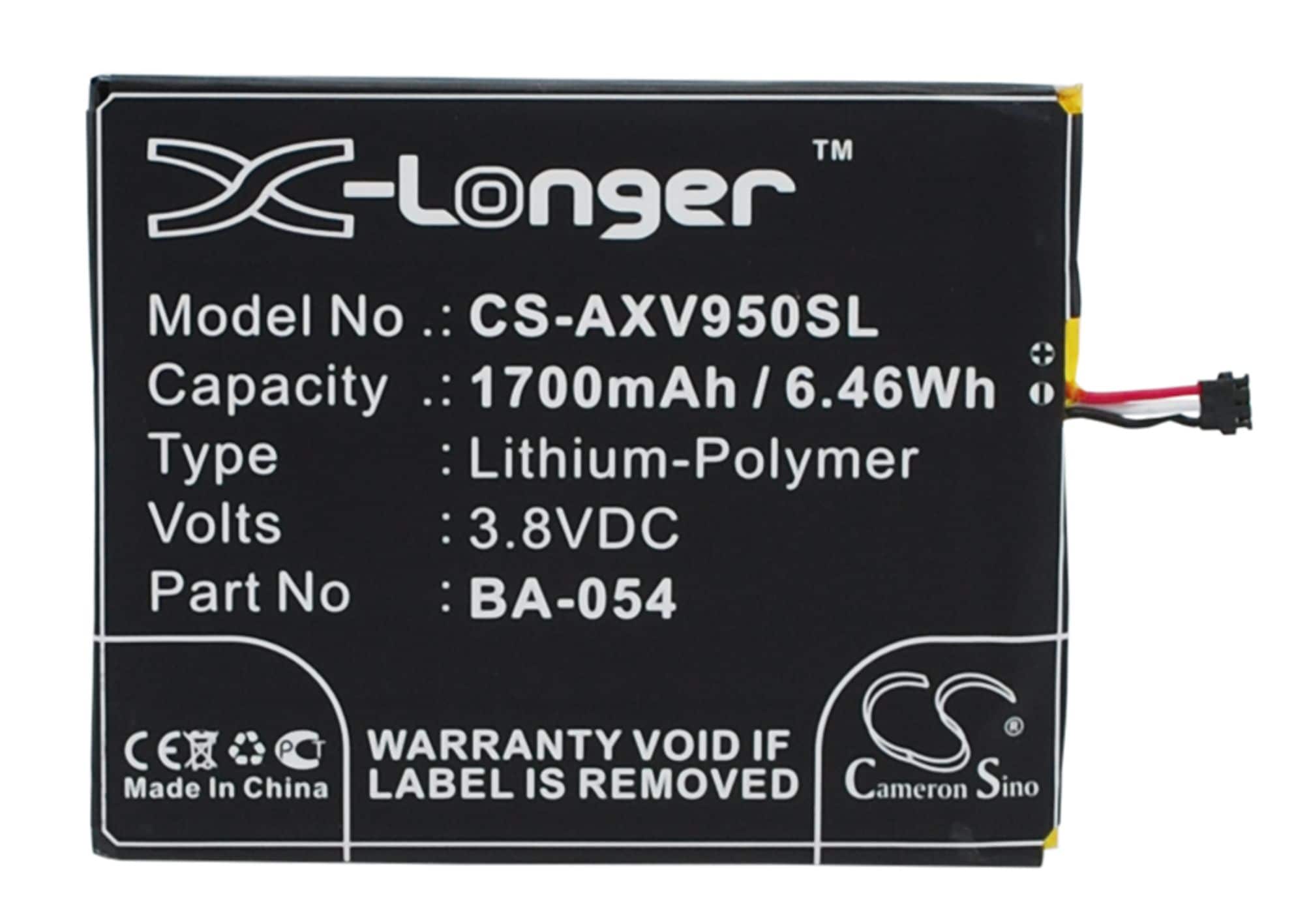 Batteri for smarttelefon, mobil for AUX i7 Air, V950+