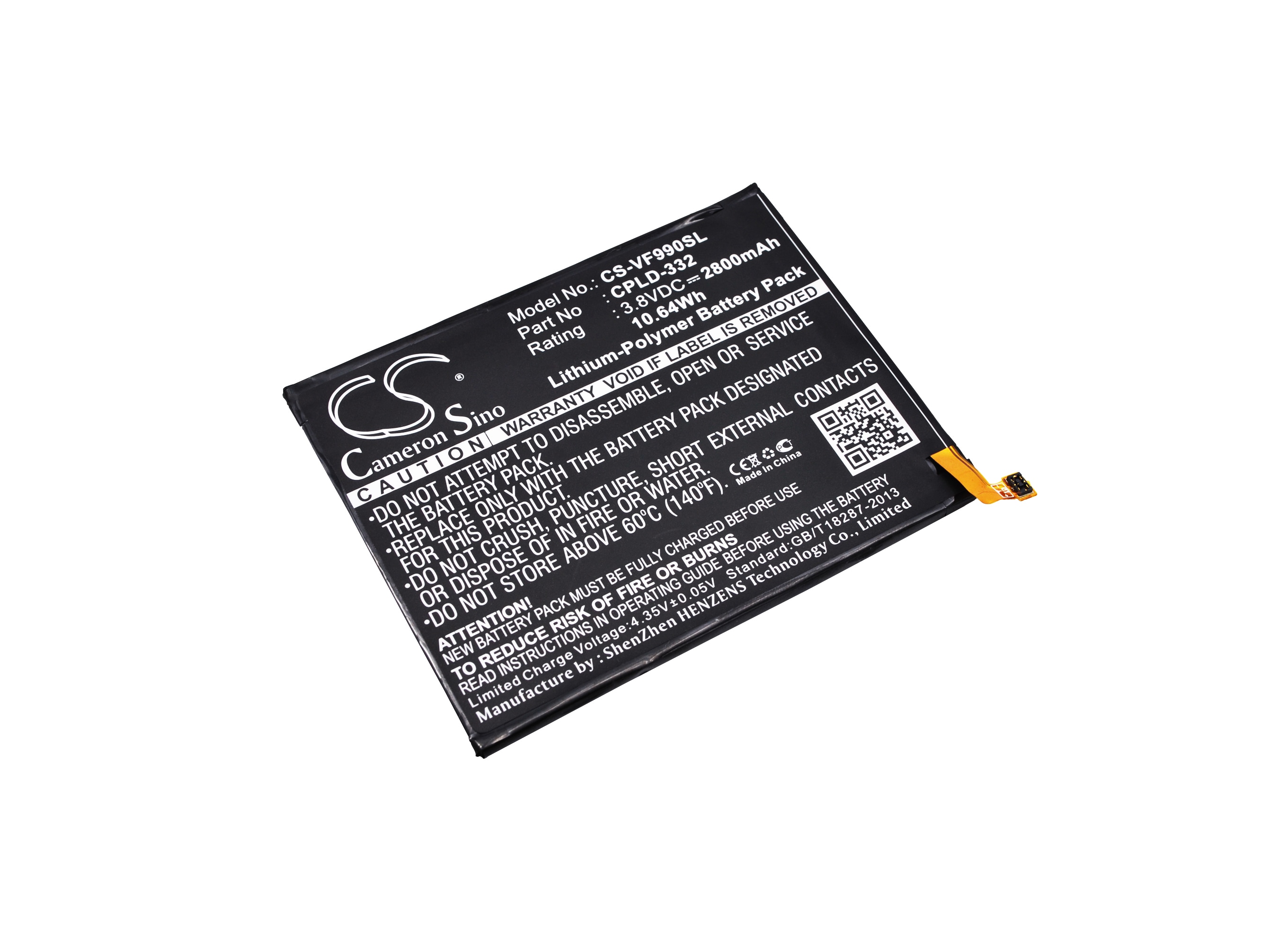 Batteri for SmartPhone, Mobil for Vodafone Smart 4 Max, 990N, VF-990N og andre.