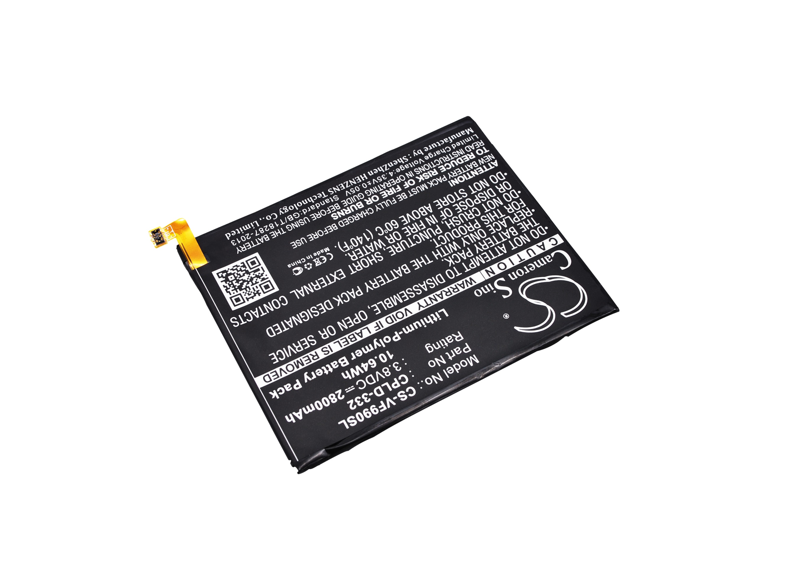 Batteri for SmartPhone, Mobil for Vodafone Smart 4 Max, 990N, VF-990N og andre.