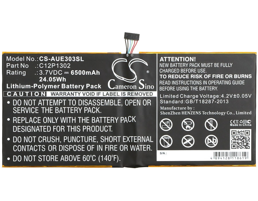 Batteri til nettbrett for Asus MeMo Pad 10 ME302C, MeMo Pad 10 ME302KL og andre.