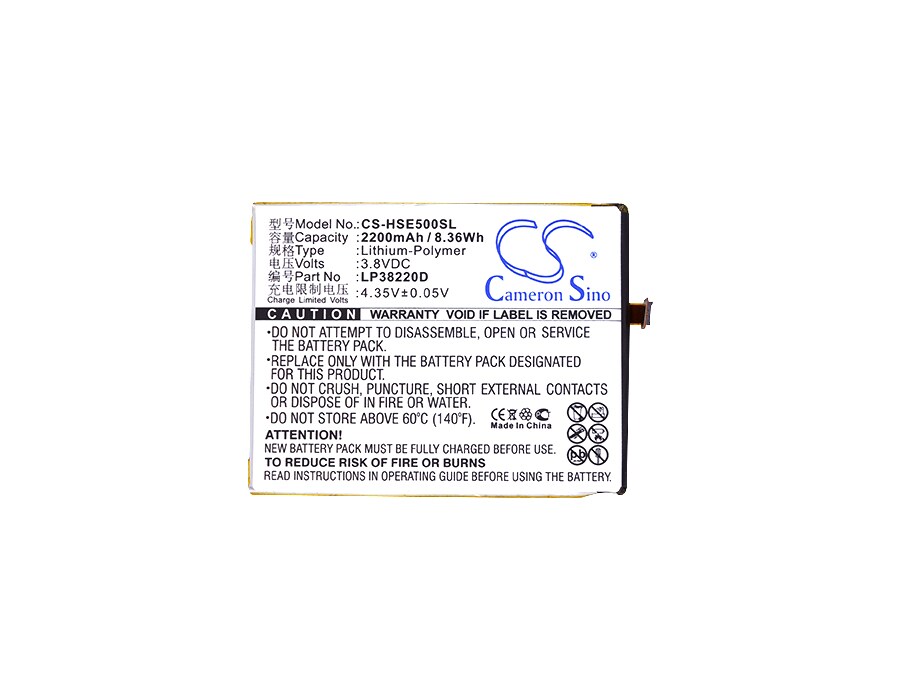 Batteri for smarttelefon, mobil for Hisense HS-E50T, HS-E50T Dual SIM TD-LTE