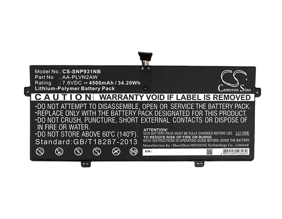 Batteri til bærbar PC for Samsung ATIV BOOK 9 12.2", NP930X2K og andre.