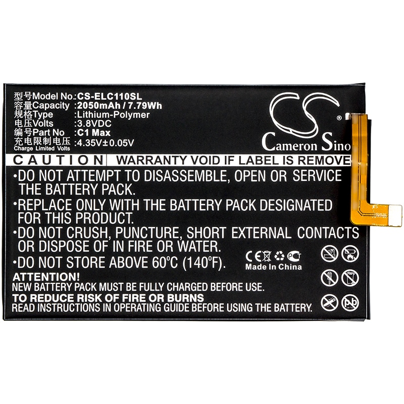 Batteri for SmartPhone, Mobil for Elephone C1 Max
