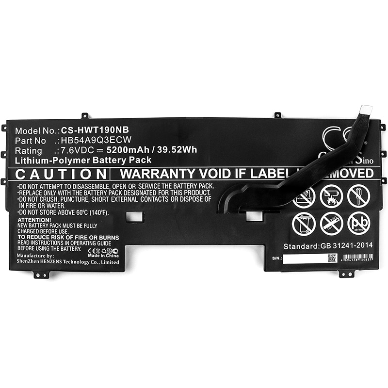 Batteri til bærbar PC for Huawei MateBook X, WT-W09, WT-W19