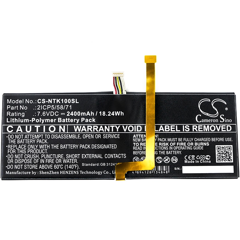 Batteri til nettbrett for Google DVT3-2, Project Tango