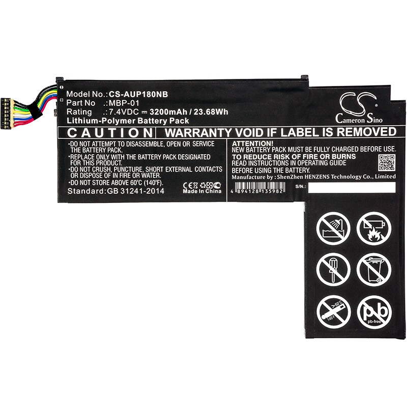 Batteri til bærbar PC for Asus Transformer AiO P1801, P1801-B037K