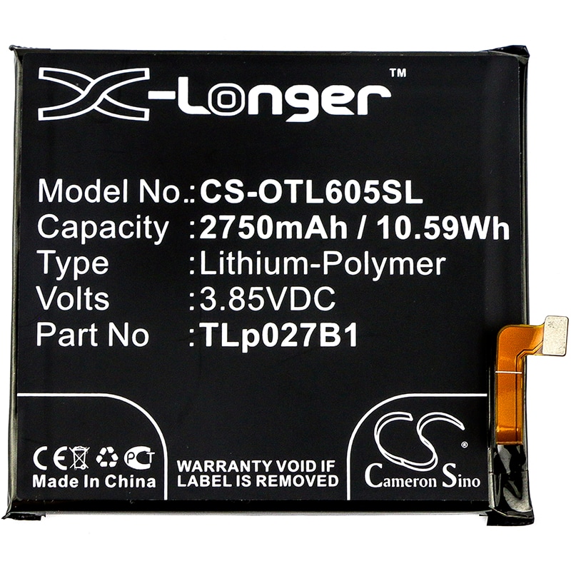Batteri for SmartPhone, Mobil for Alcatel One Touch Idol 5, OT-6058, OT-6058D og andre.