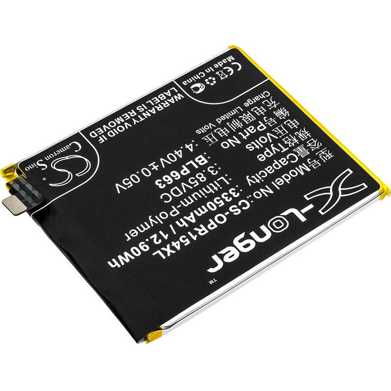 Batteri for SmartPhone, Mobil for Oppo R15, R15 Dual SIM, R15 Dual SIM TD-LTE og andre.