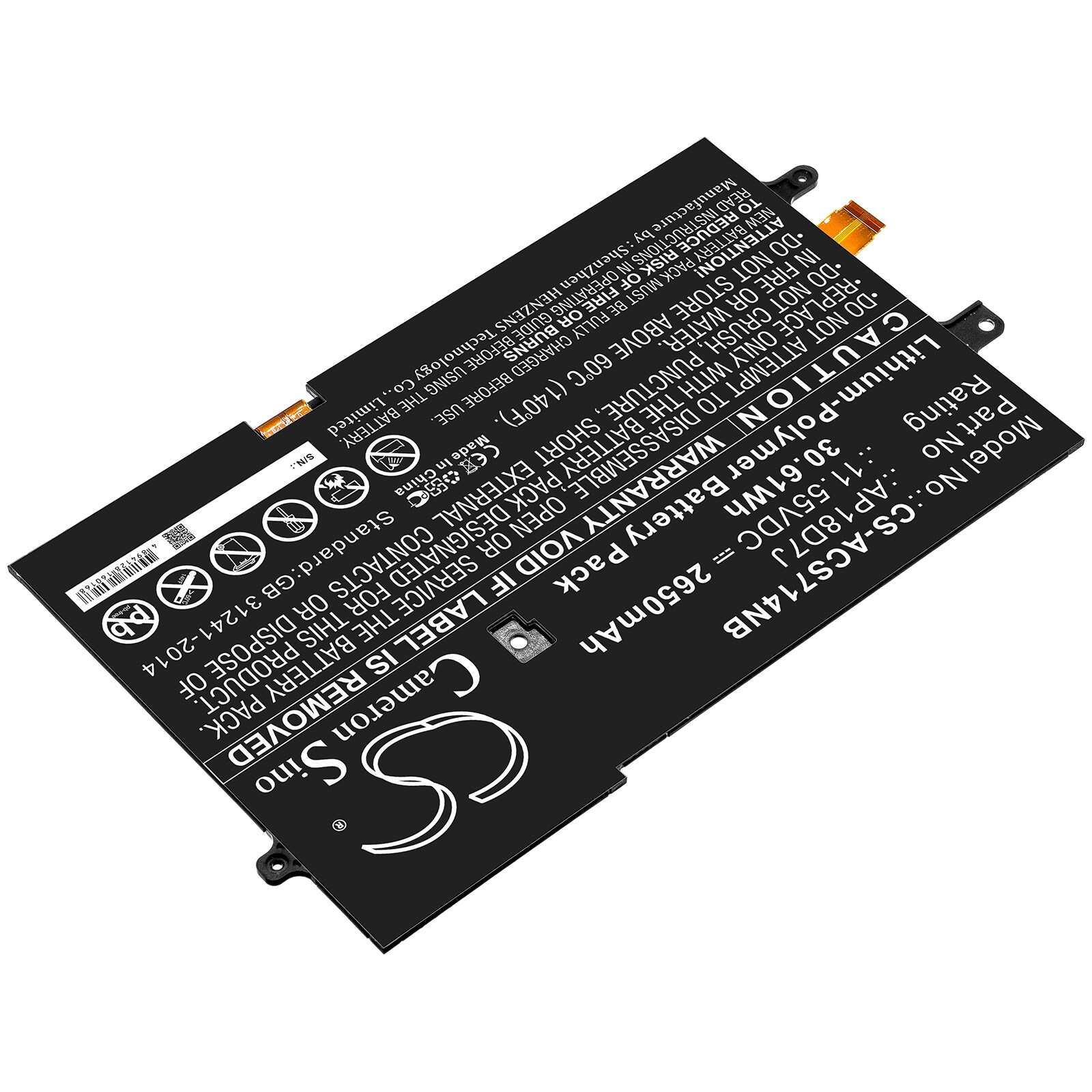 Batteri til bærbar PC for Acer Swift 7 SF714-52T-763C14 og andre