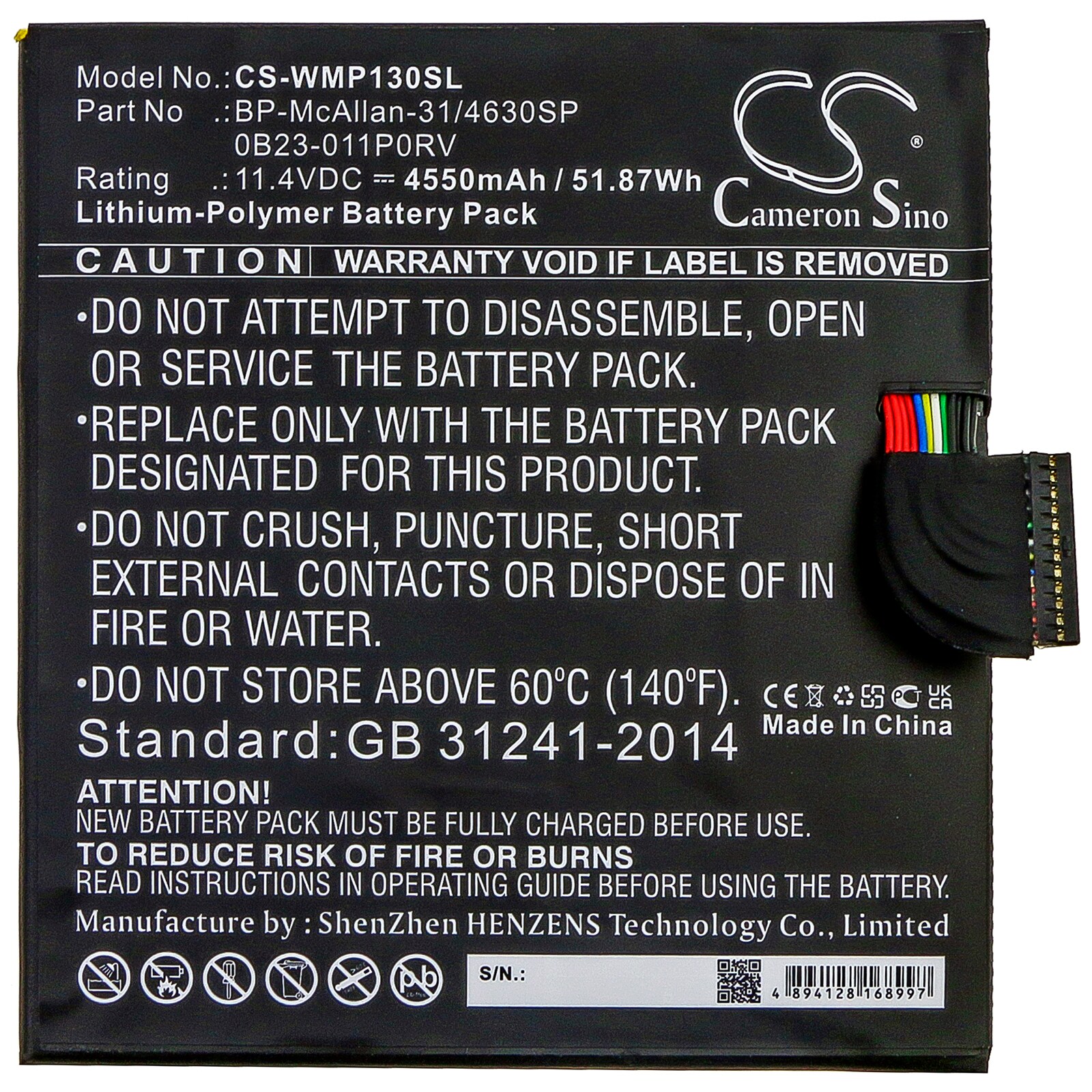 Nettbrettbatteri for Wacom MobileStudio Pro 12, MobileStudio Pro 13