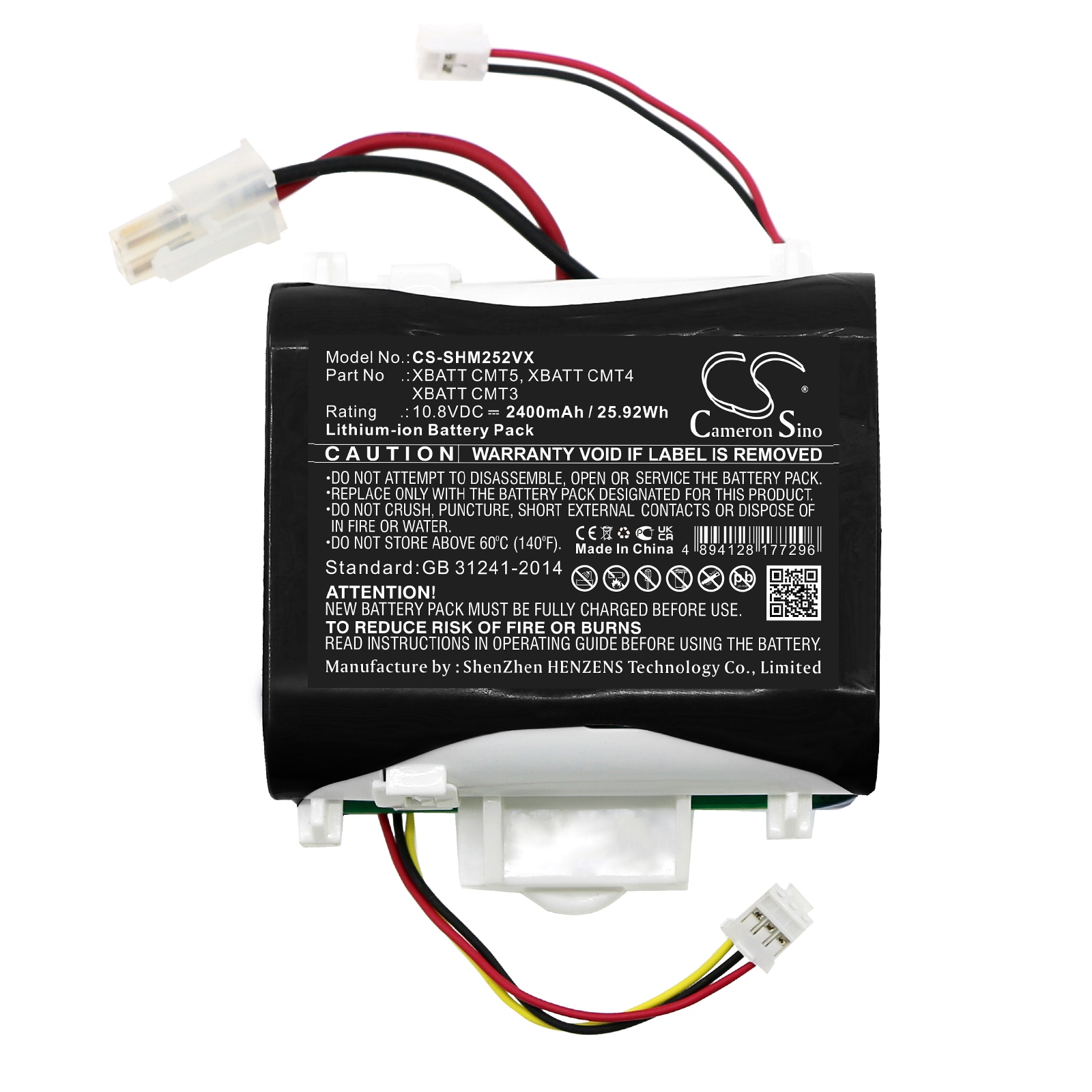 Batteri for støvsuger til Shark VM252, VM252C, QM250 osv.