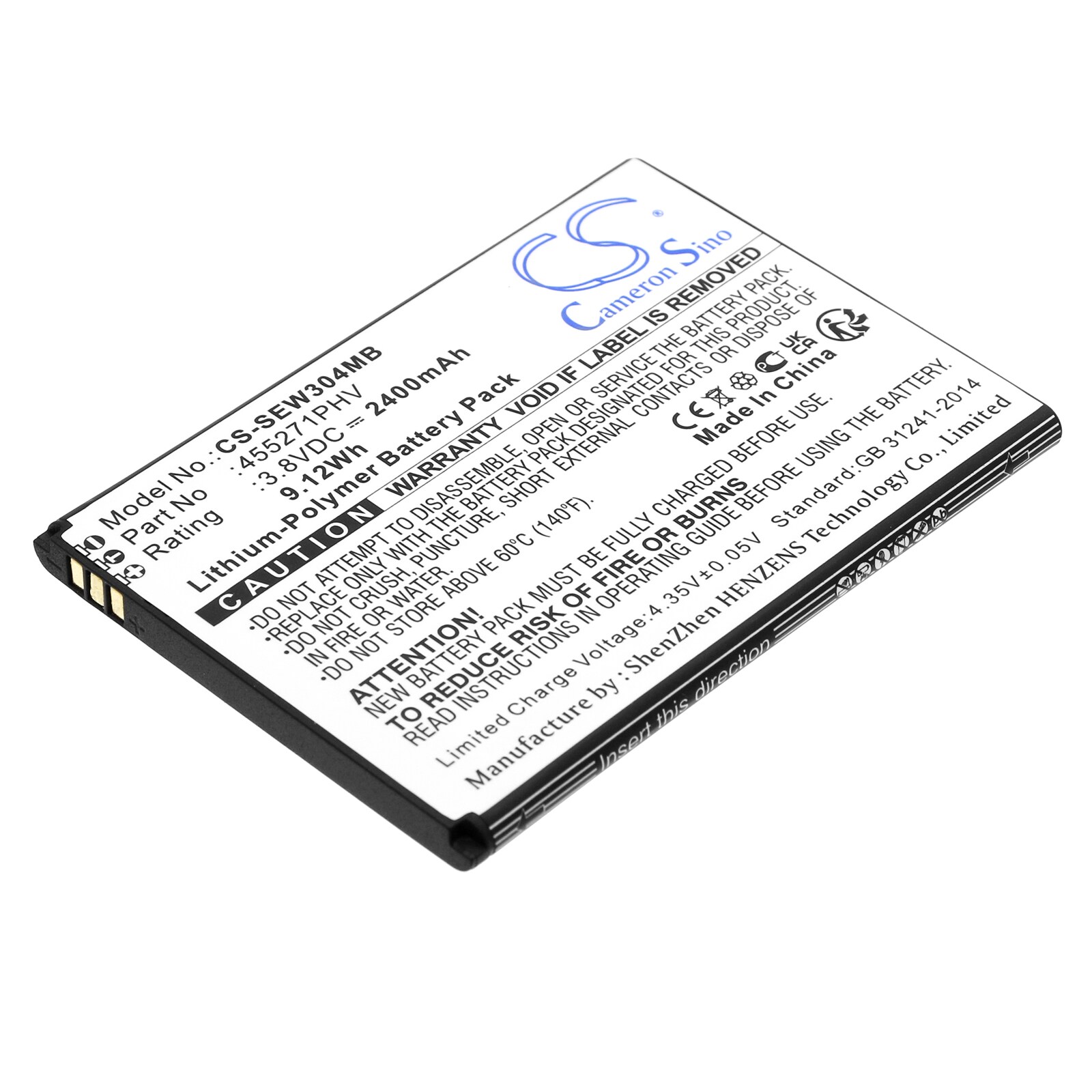 Batteri til BabyPhone for Samsung BrightVIEW, SEW-3043W, SEW-3043WP og andre.