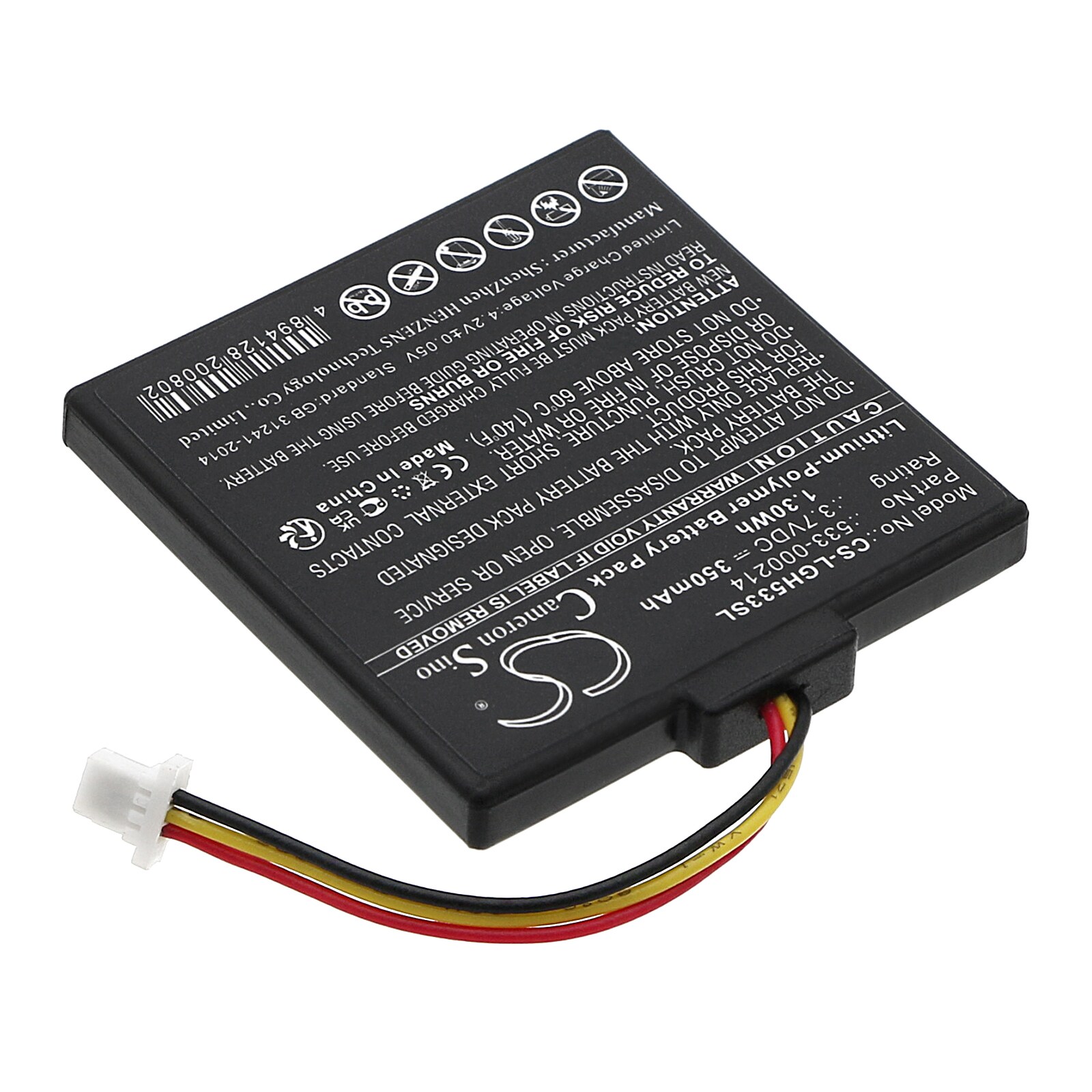 Batteri til trådløst hodesett for Logitech 981-001151, 981-001298, 981-001303 og andre.