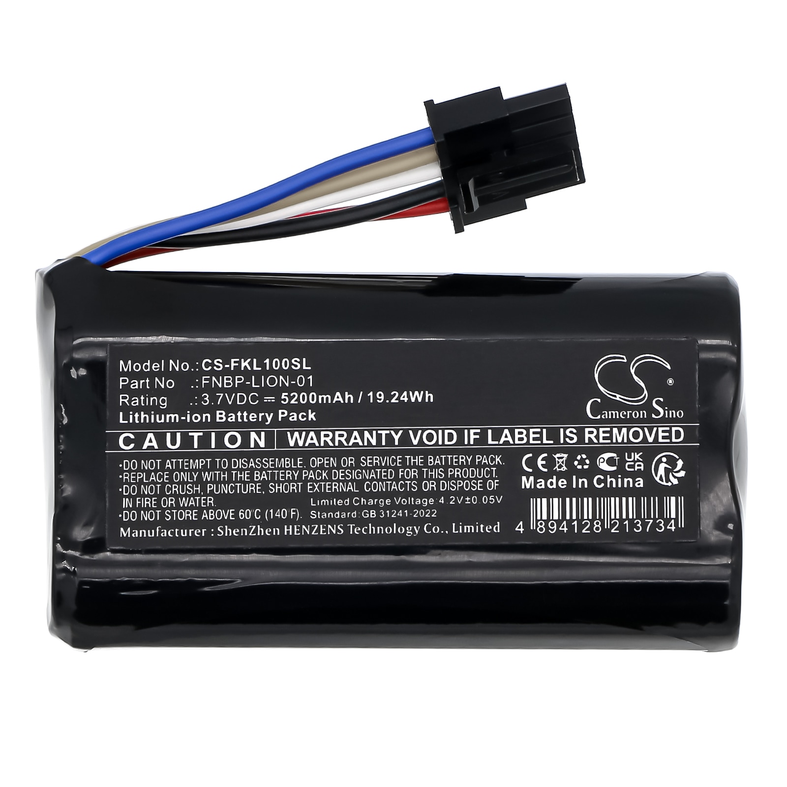 Batteri for test, undersøkelse, utstyr for Fluke LIQ-100, LIQ-100-IE, LinkIQ og andre