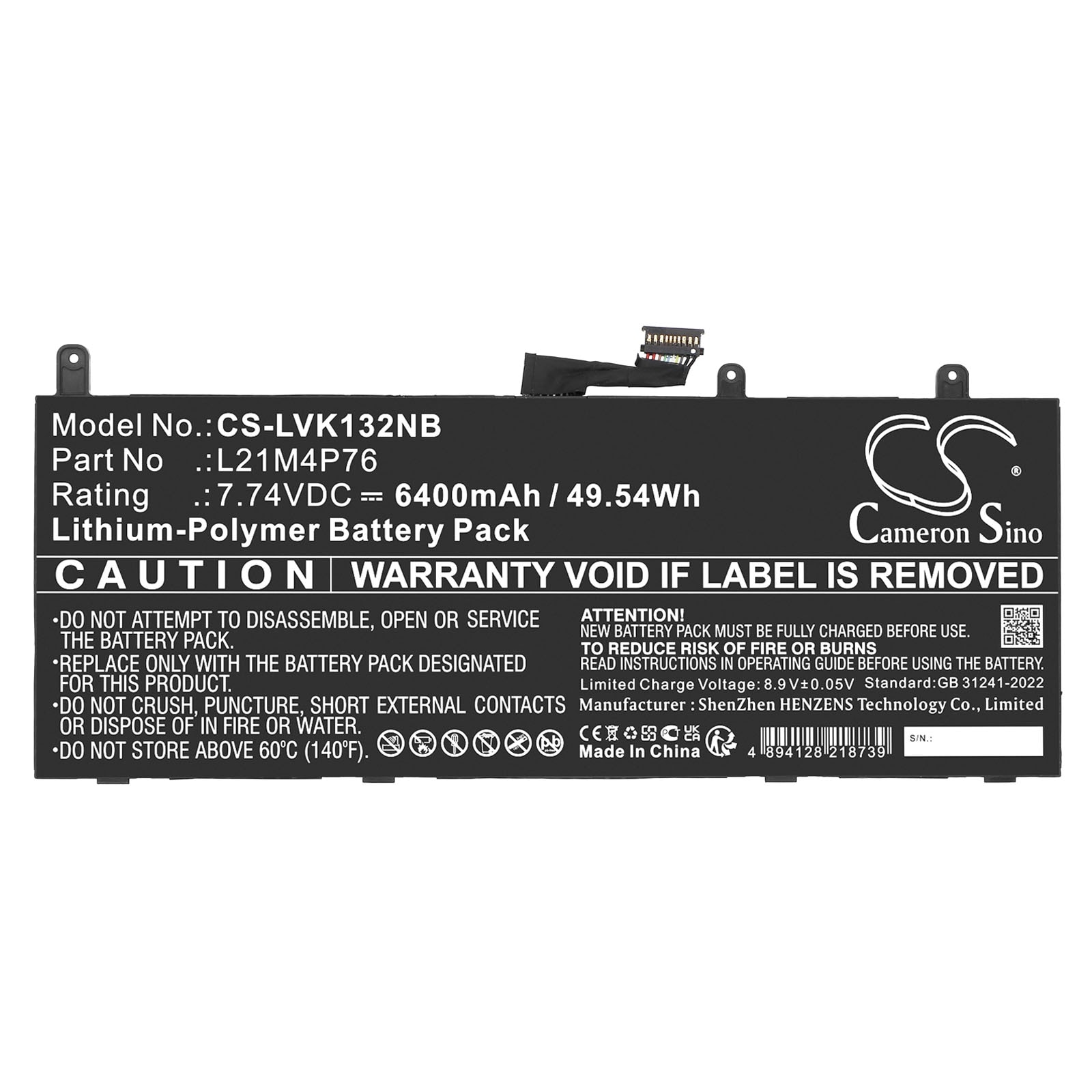 Batteri til bærbar PC for Lenovo ThinkPad X13S GEN 1-21BX000EHV og andre.