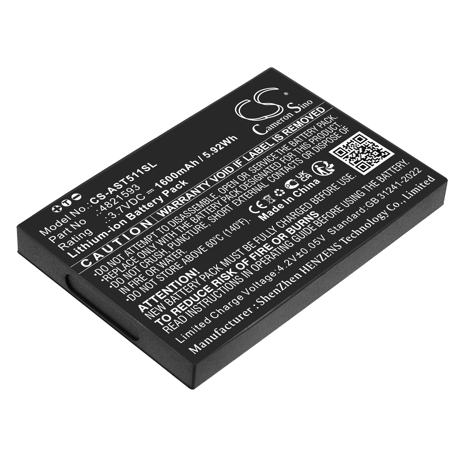 Batteri til alarmsystem for Assa Abloy VOT1511L2R01, VingCard Elsafe