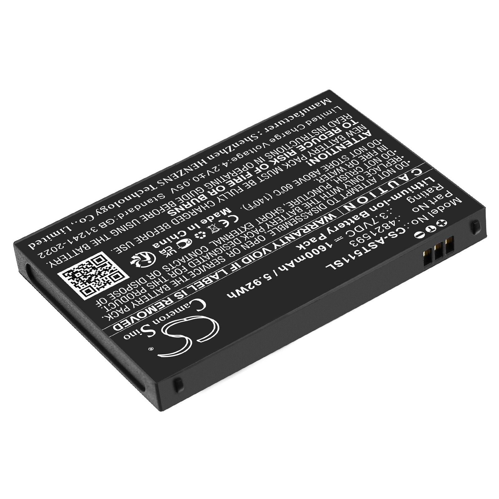 Batteri til alarmsystem for Assa Abloy VOT1511L2R01, VingCard Elsafe