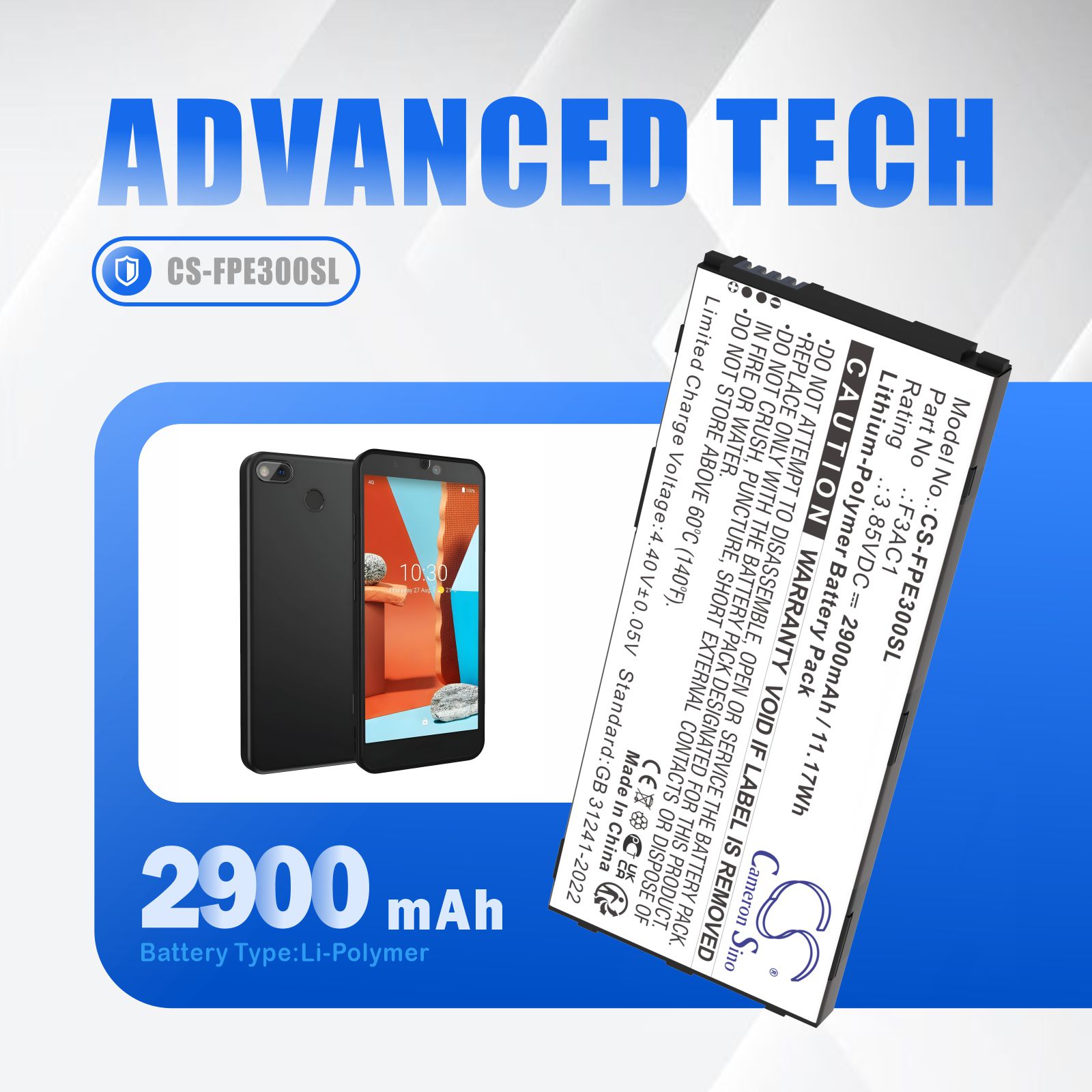 Batteri til SmartPhone, Mobil til Fairphone Fairphone 3, Fairphone 3+