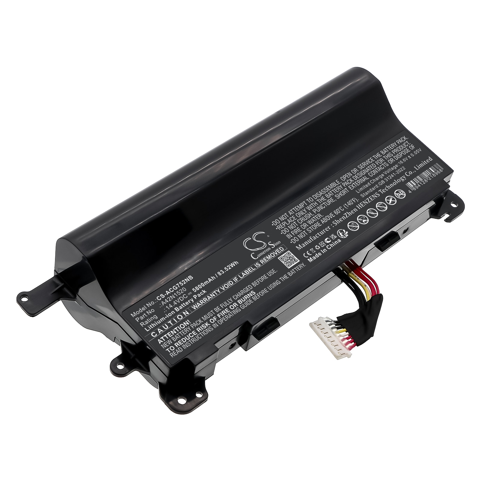 Batteri til bærbar PC for Acer G752VS, G752VS-BA184T, G752VS-BA185T og andre.
