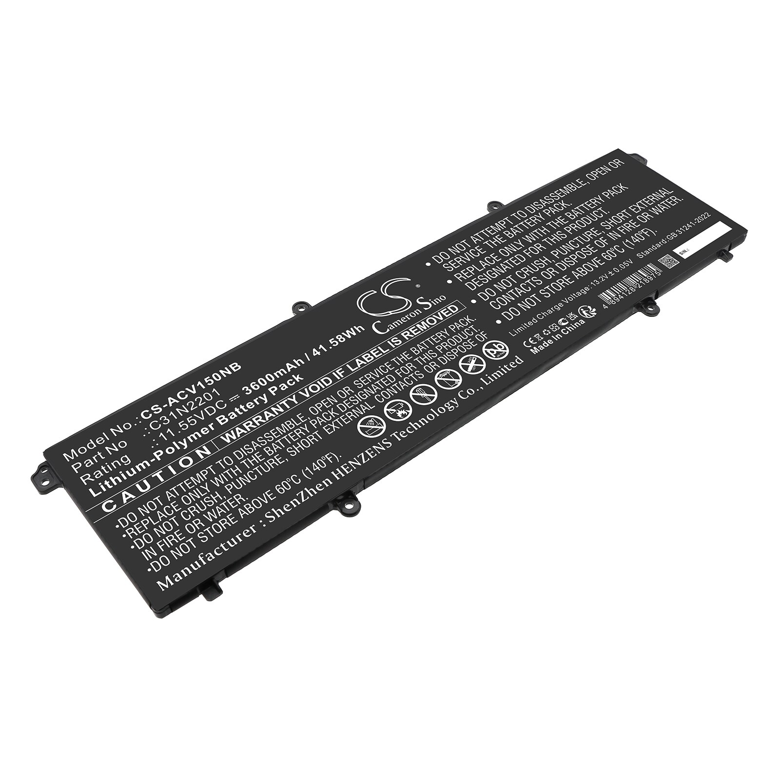 Batteri til bærbar PC for Asus E1504FA-BQ038W, E1504FA-BQ090, E1504FA-BQ204W og andre.
