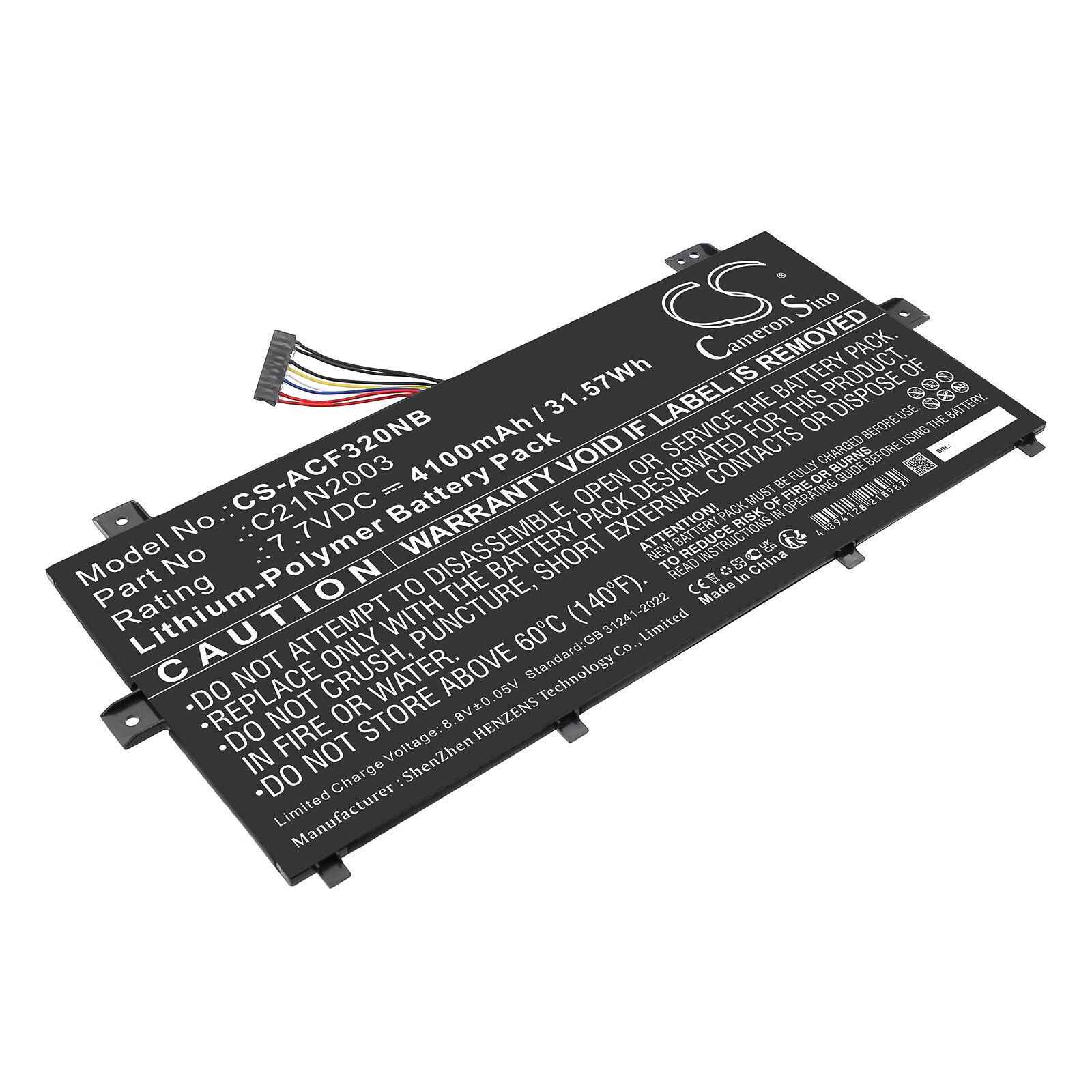 Batteri til bærbar PC for Asus C235VA, CM3200FM1A, CM3200FVA og andre.