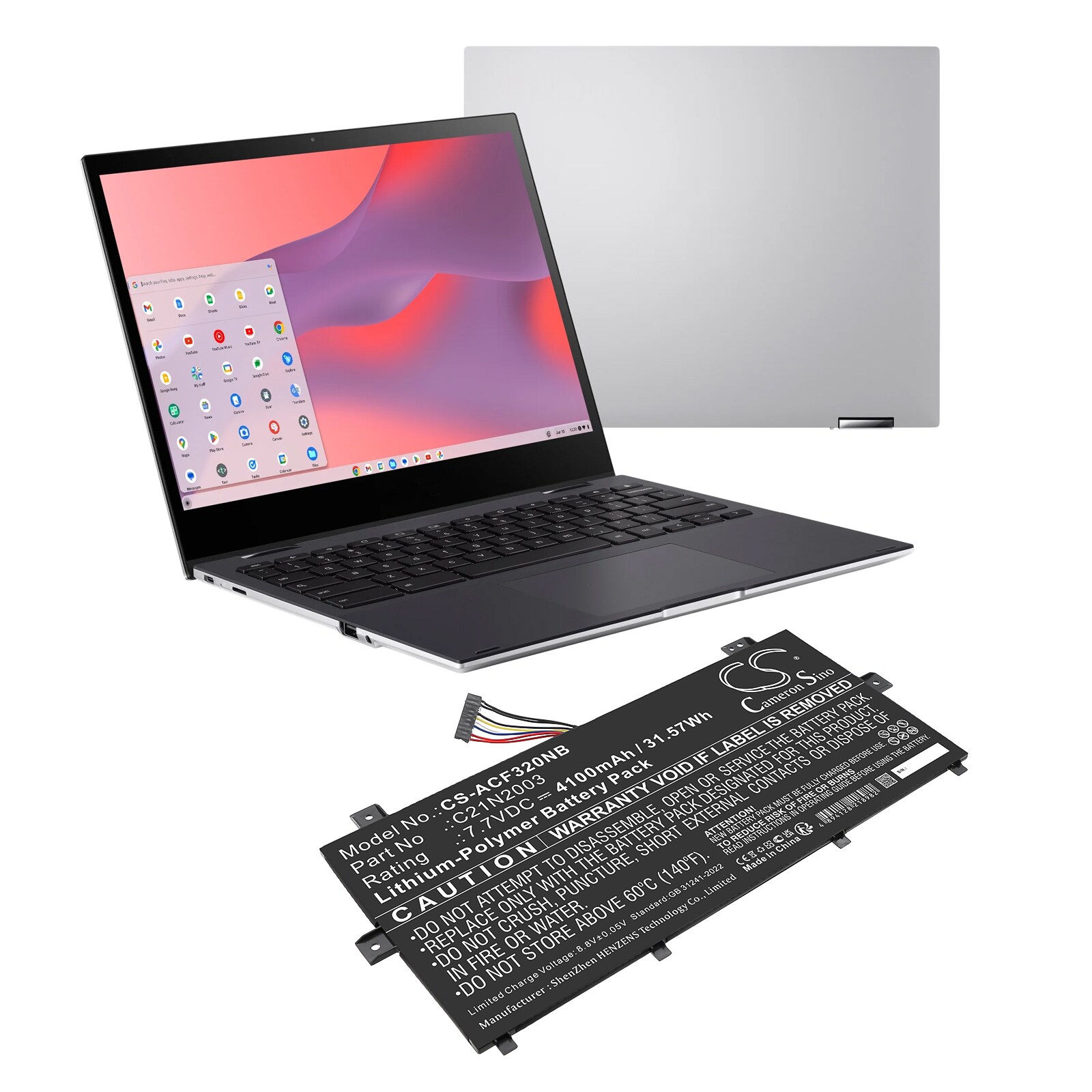 Batteri til bærbar PC for Asus C235VA, CM3200FM1A, CM3200FVA og andre.