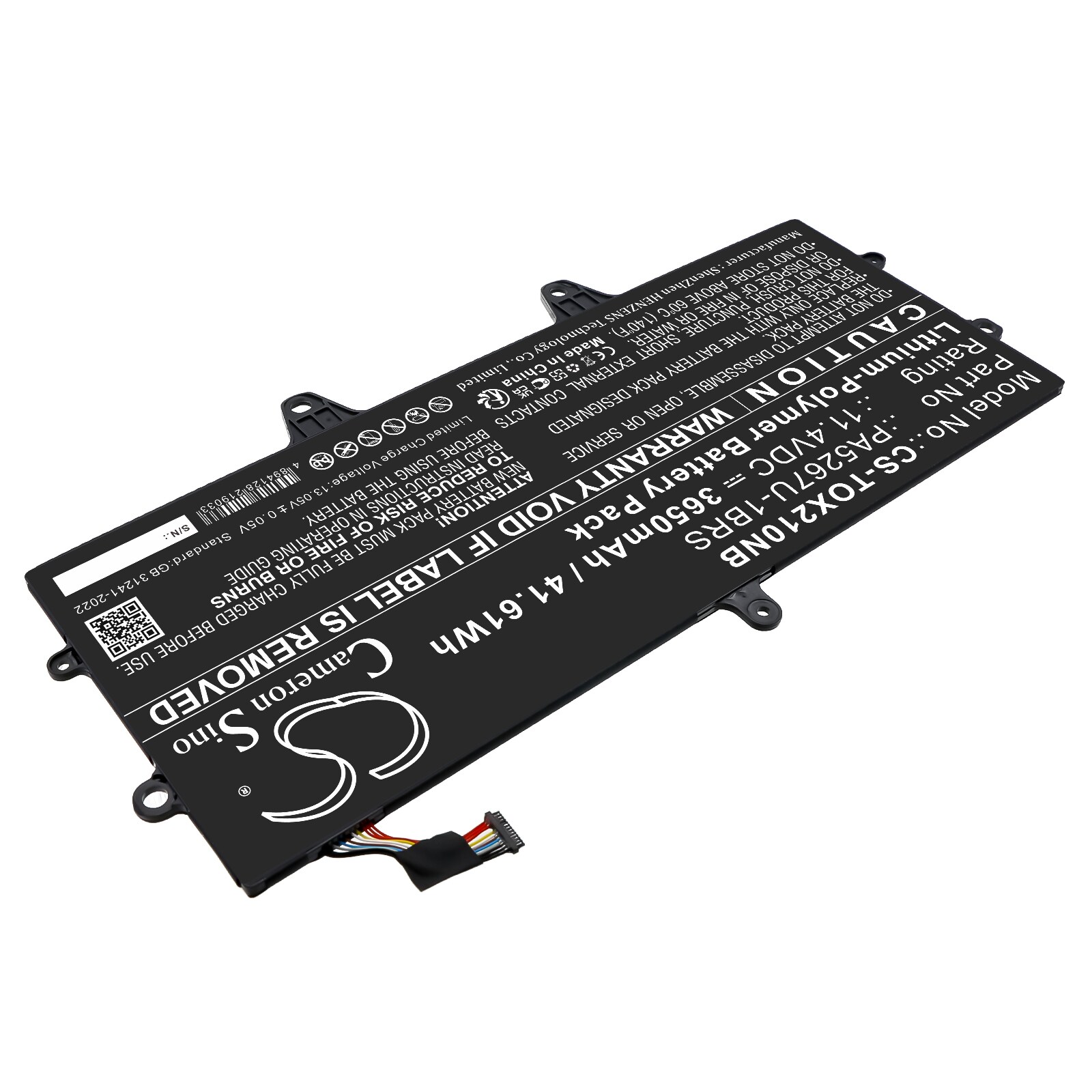 Batteri til bærbar PC for Toshiba Portege X20W, Portege X20W-D og andre.
