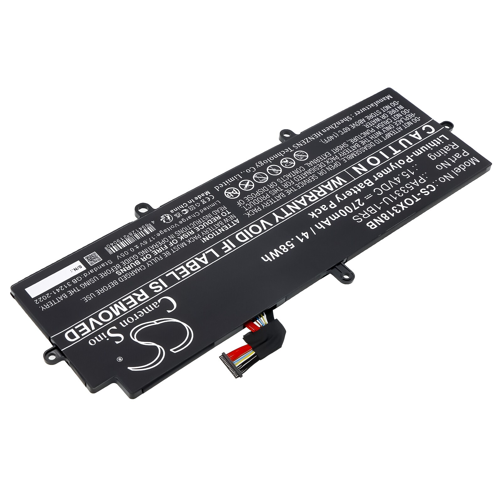 Batteri til bærbar PC for Toshiba Dynabook Portege A30 og andre.