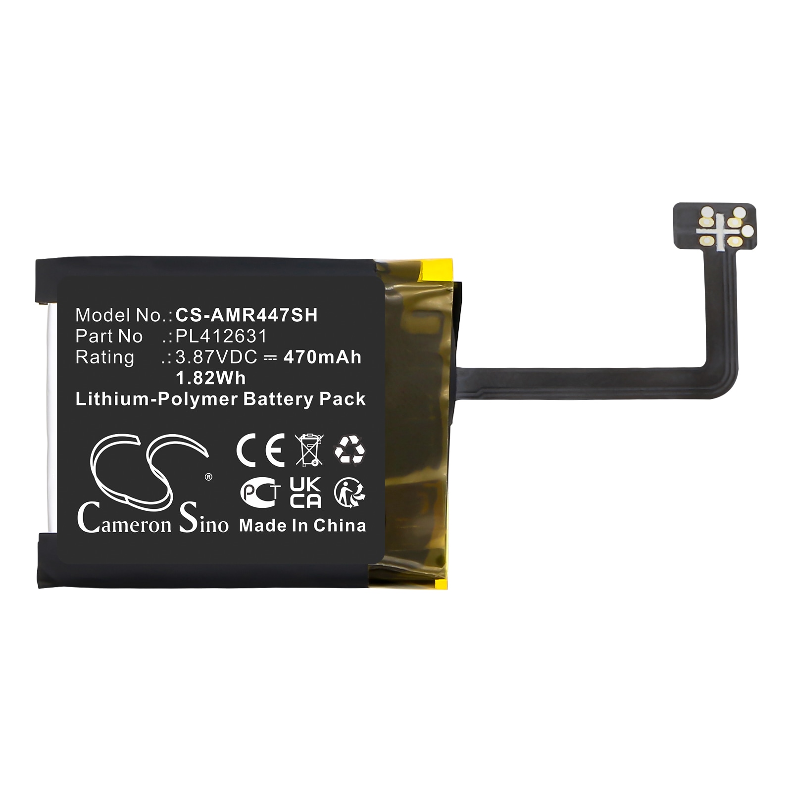 Batteri til smartklokke for Amazfit GTR 4 47mm