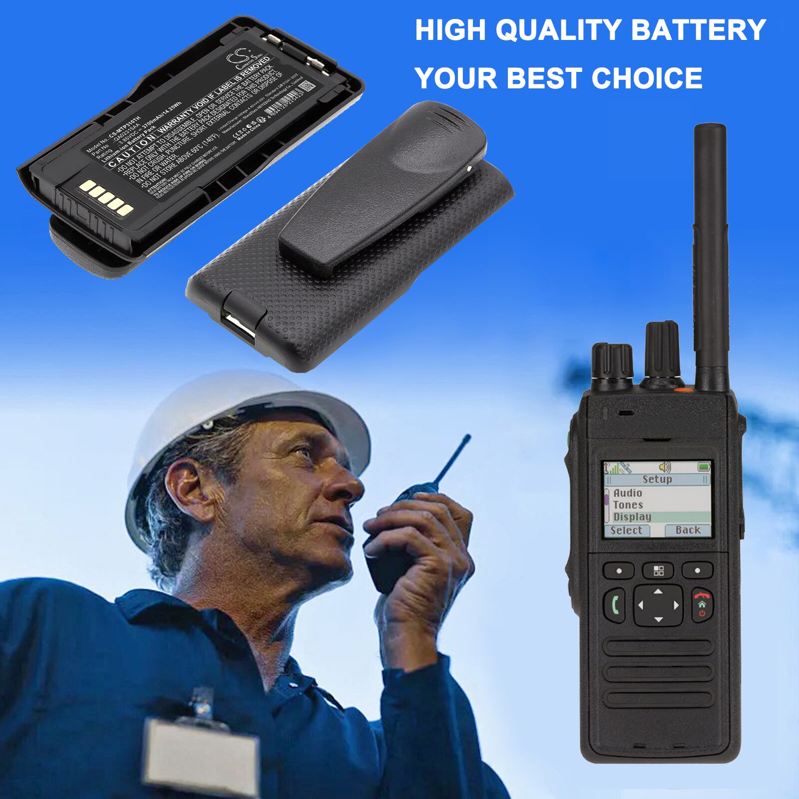 Batteri for Toveis-radio for Motorola MTP600, MTP3000, MTP3100 osv.
