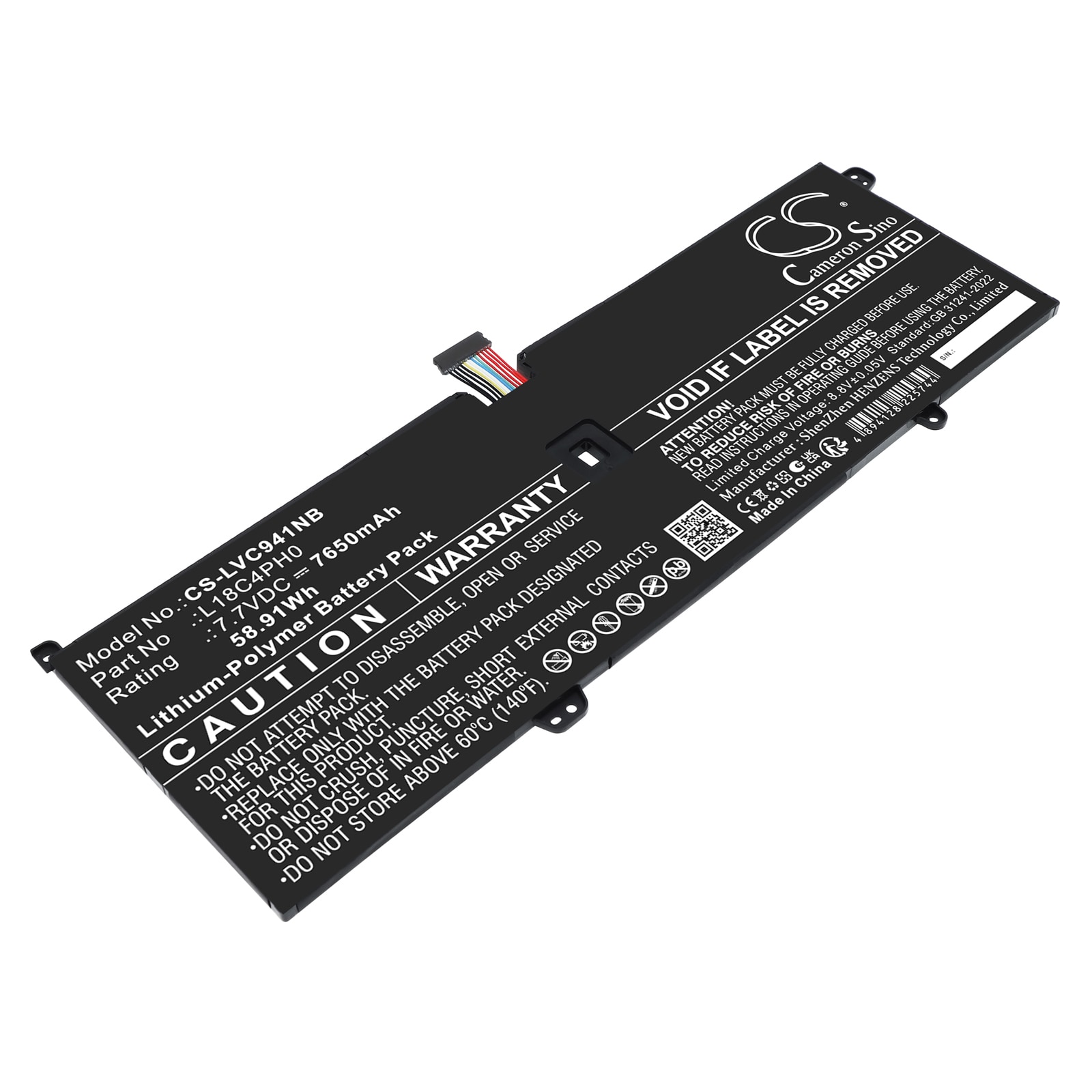 Batteri til bærbar PC for Lenovo Yoga C940-14IIL, Yoga C940-14IIL-81Q9 og andre.