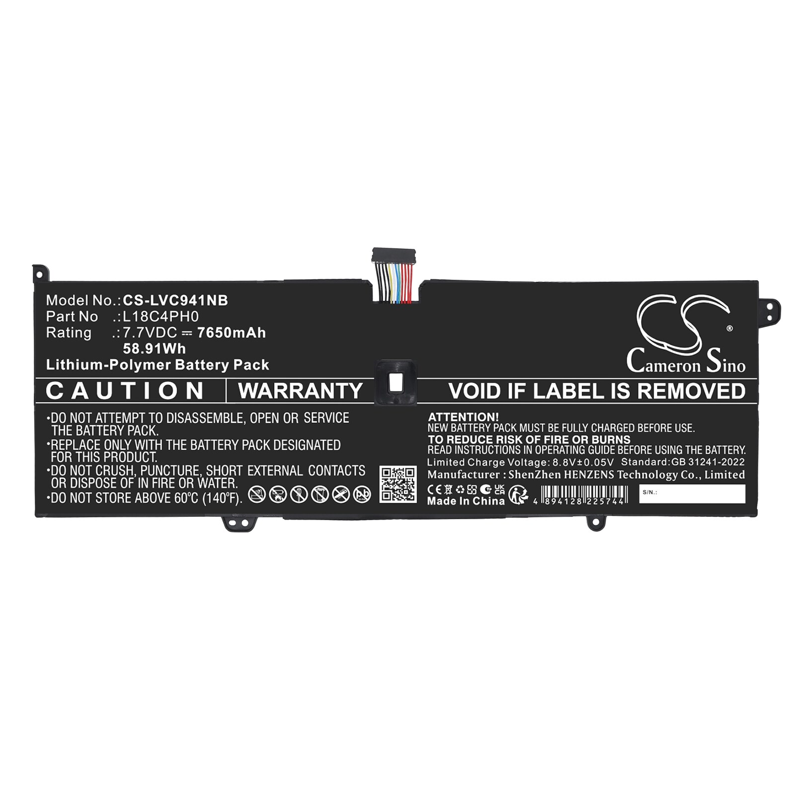 Batteri til bærbar PC for Lenovo Yoga C940-14IIL, Yoga C940-14IIL-81Q9 og andre.