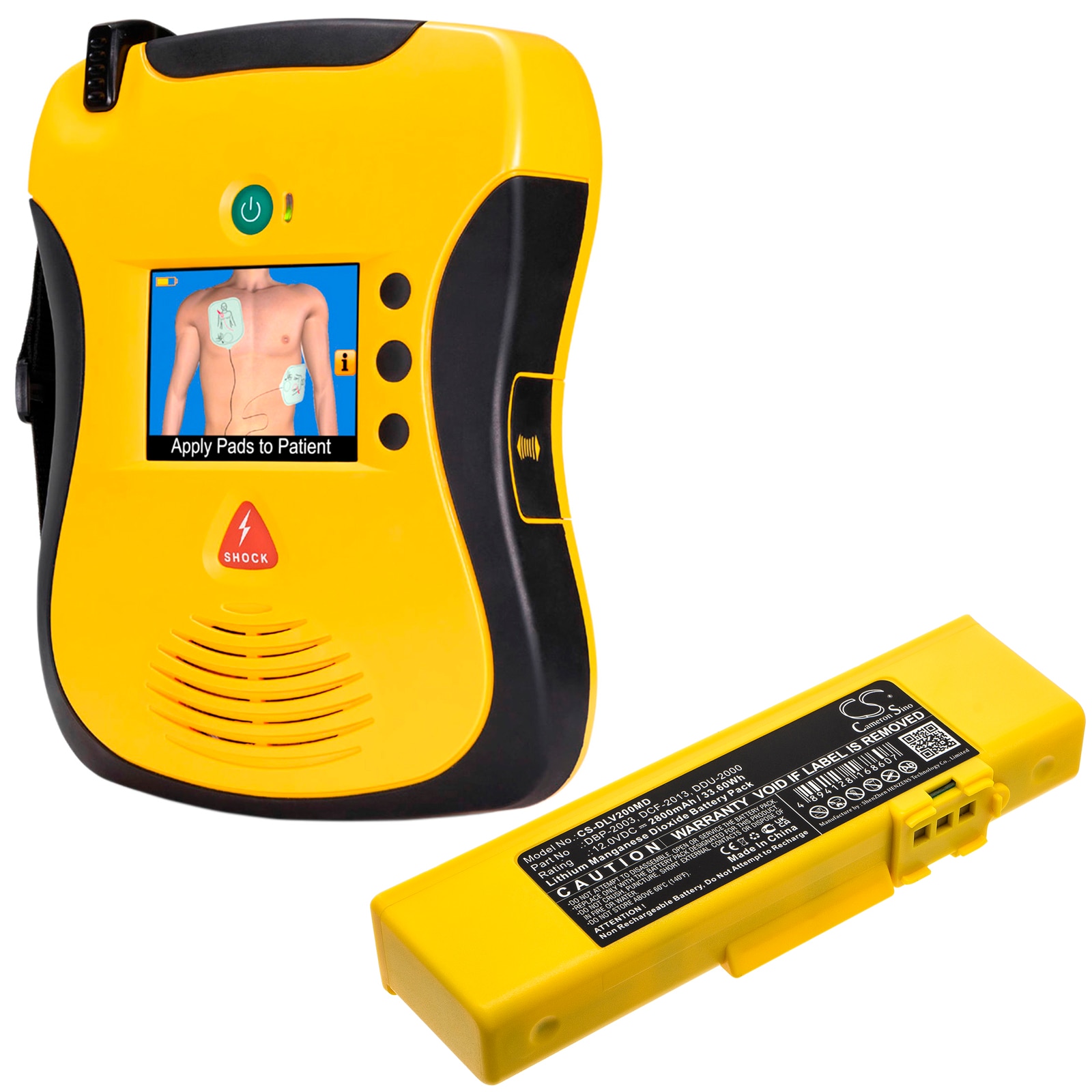 Batteri for medisinsk utstyr til Defibtech Lifeline View, Lifeline ECG, Lifeline Pro AED
