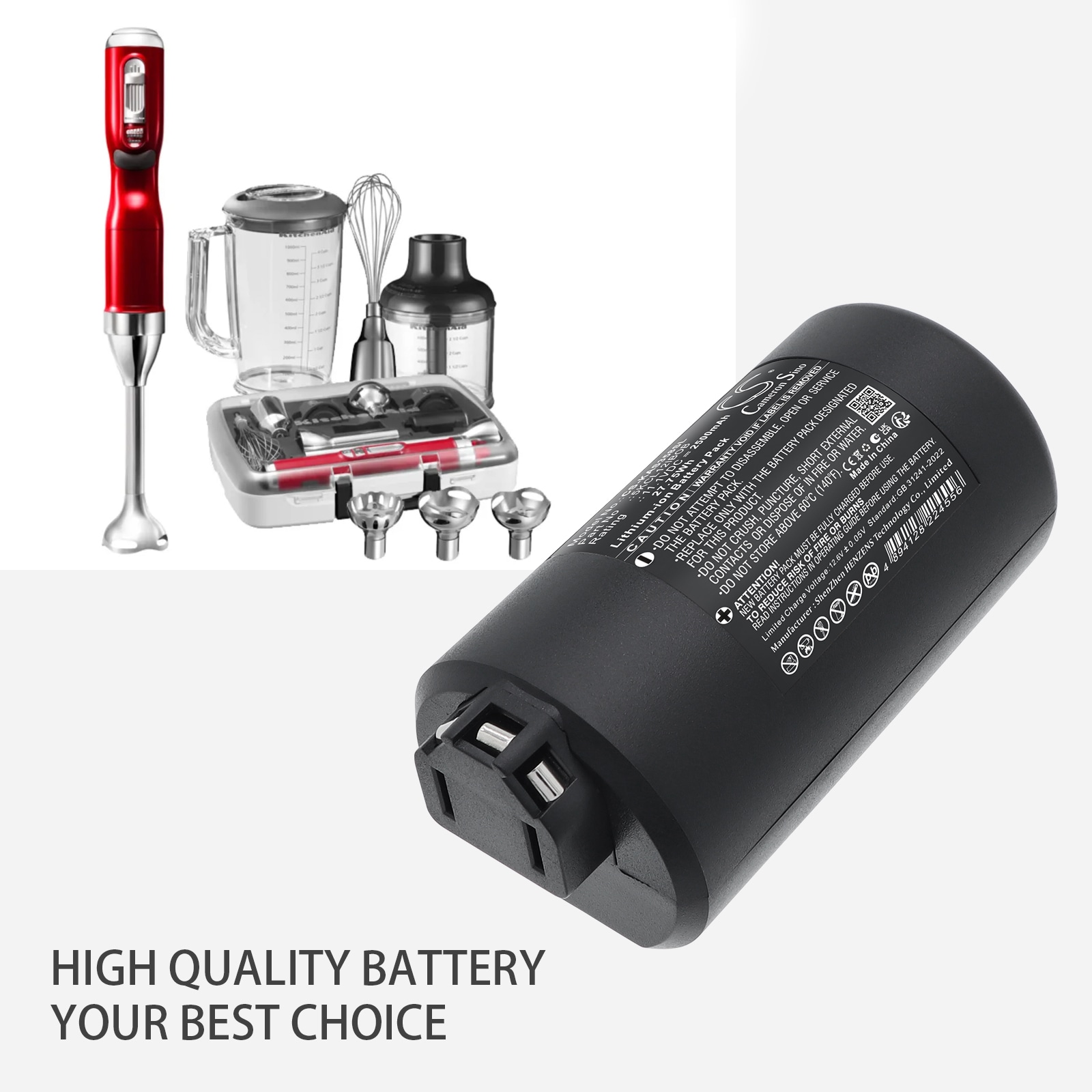 Batteri for kjøkkenutstyr for KitchenAid SKHB3581ECA, stavmikser Artisan