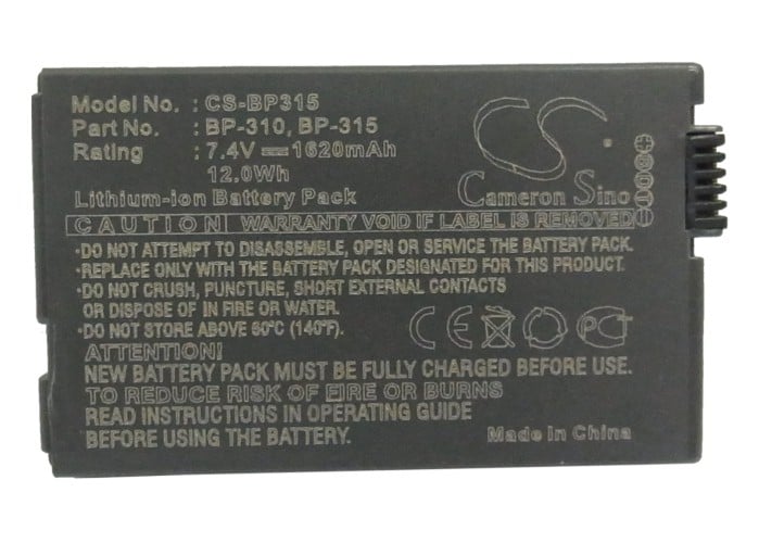 Batteri til kamera for Canon DC51, IXY DVM5, MVX4i osv.