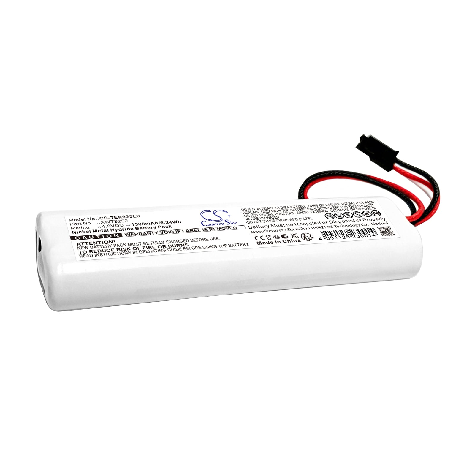 Batteri til nødlys for Teknoware XWT9252, W120012