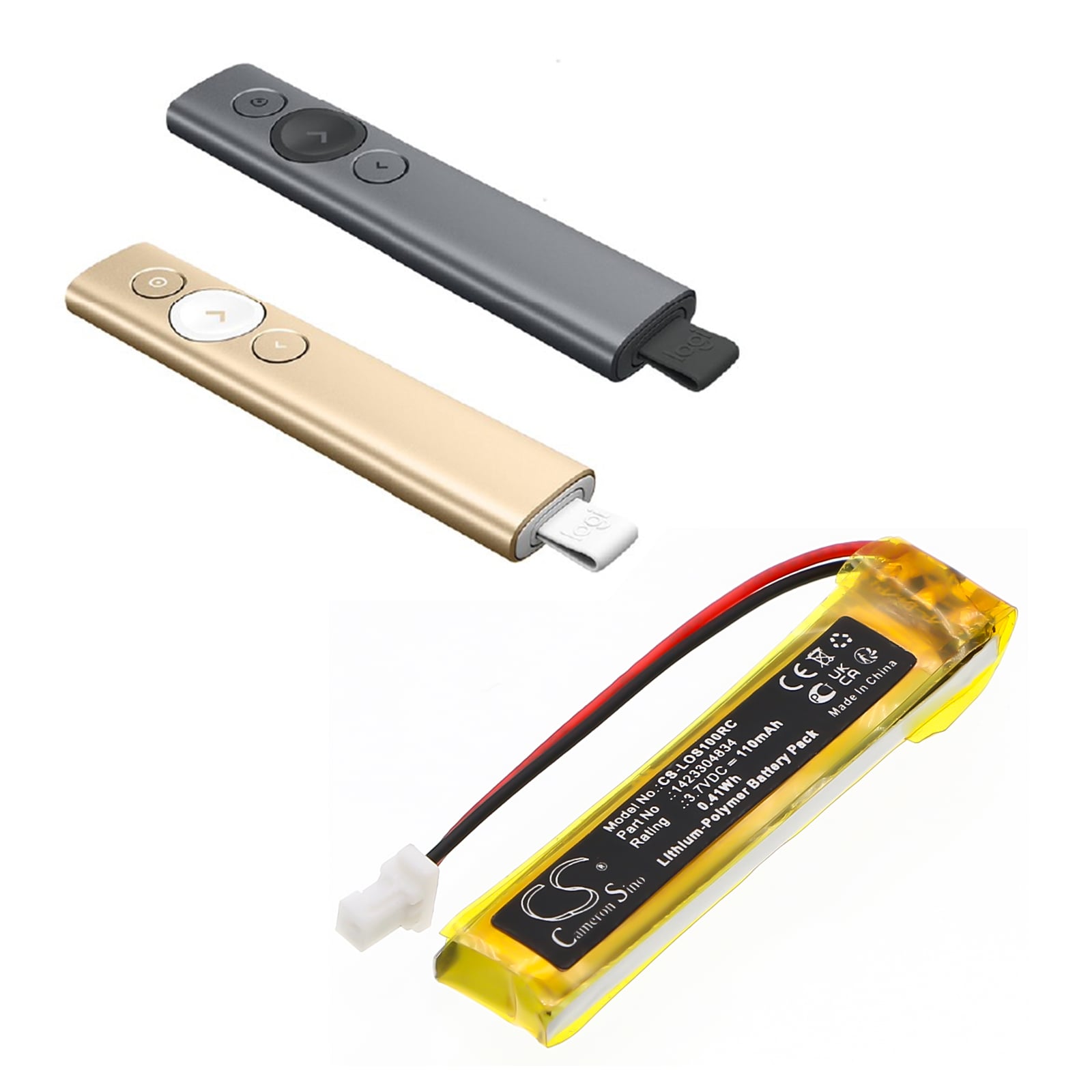 Batteri til fjernkontrollen for Logitech Spotlight Presentation Remote