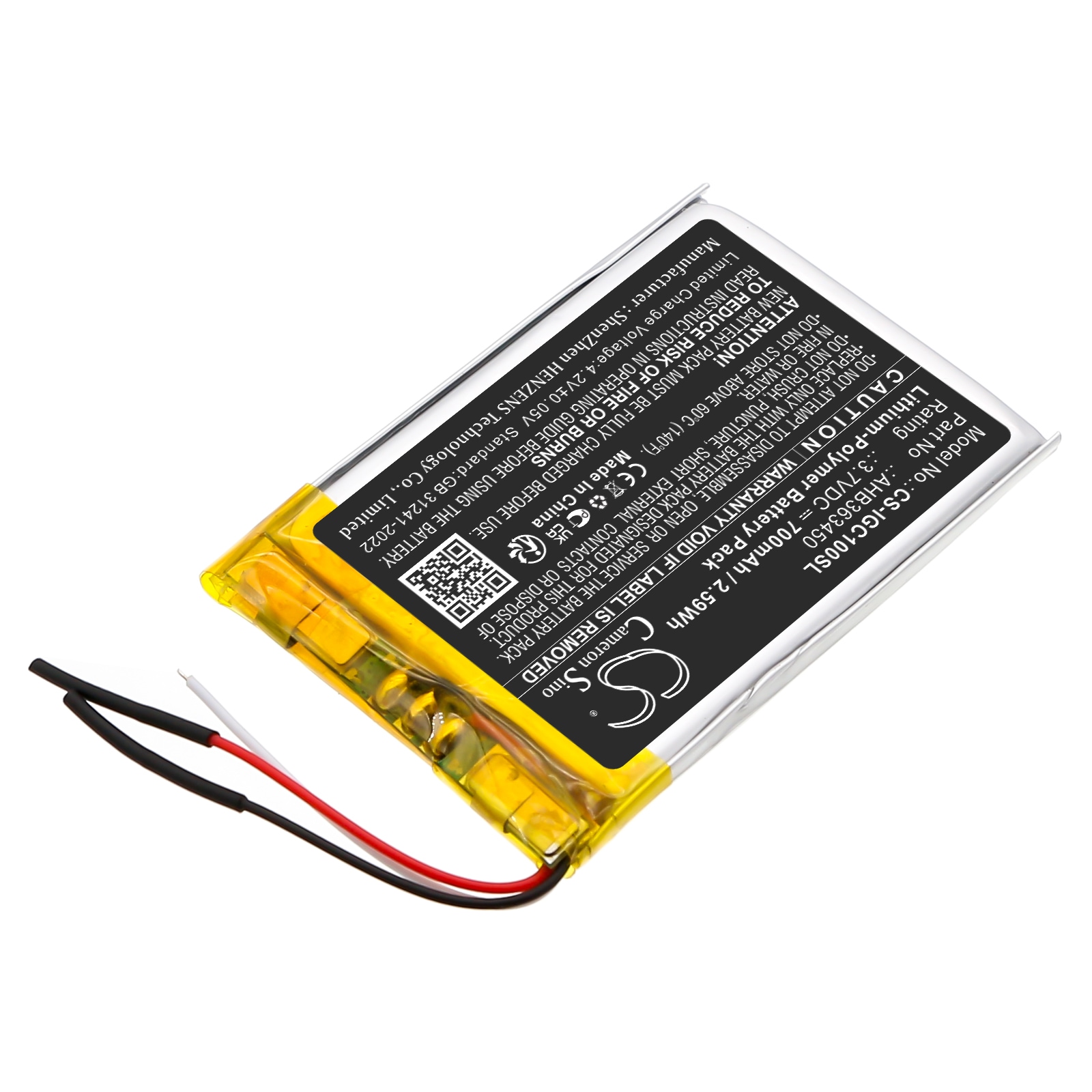 Batteri til GPS, navigasjonssystem for iGpsport BSC100, BSC100S