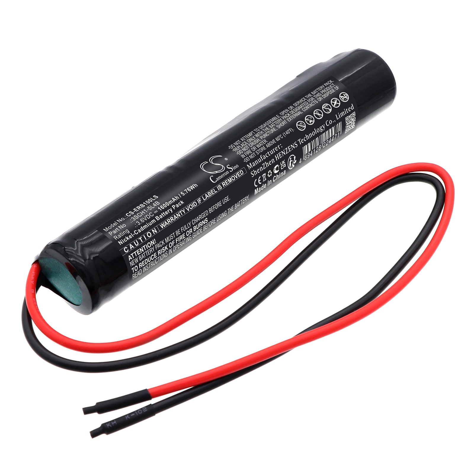 Batteri til nødbelysning for Eterna EB1, EML3MISO, EML3NMISO m.fl.