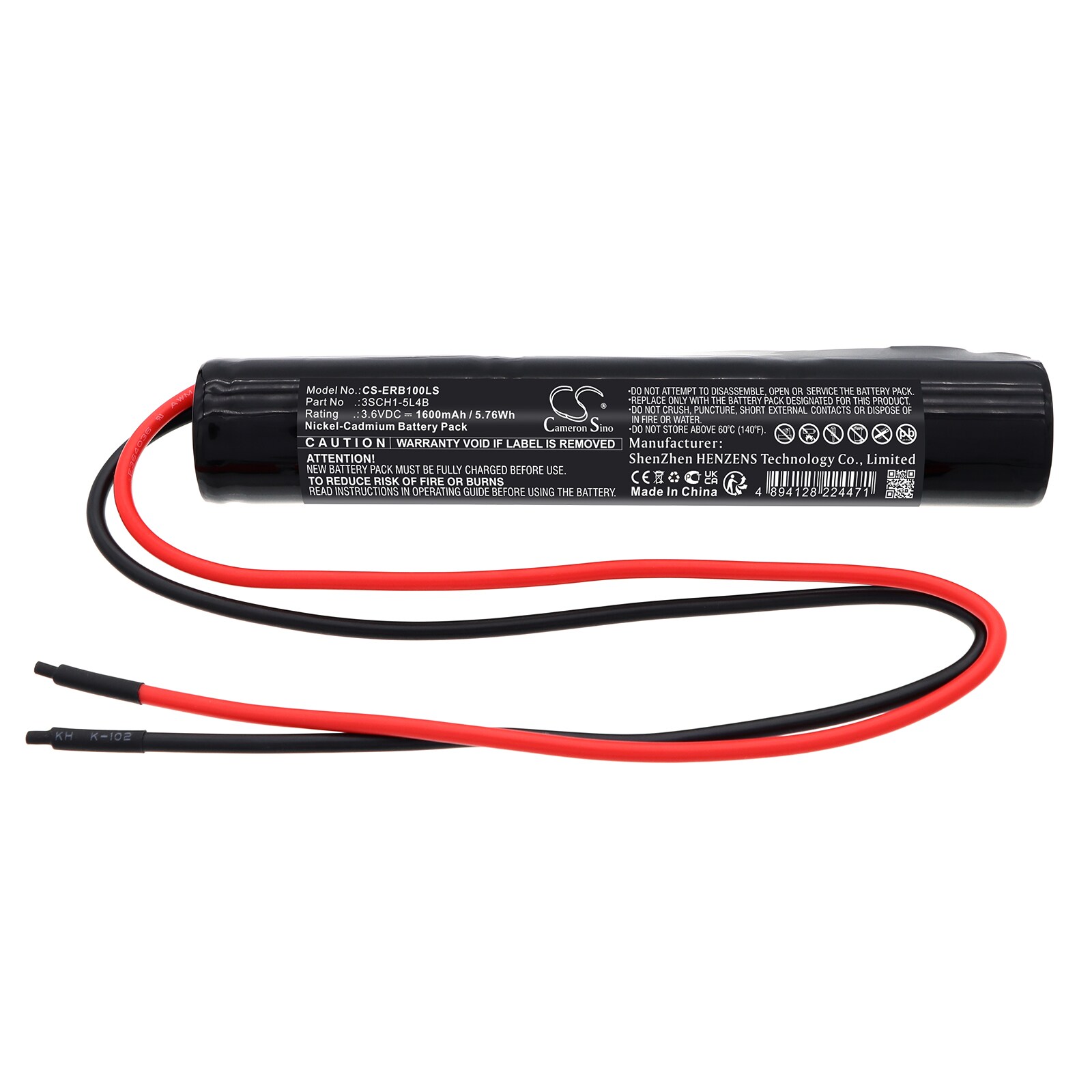Batteri til nødbelysning for Eterna EB1, EML3MISO, EML3NMISO m.fl.