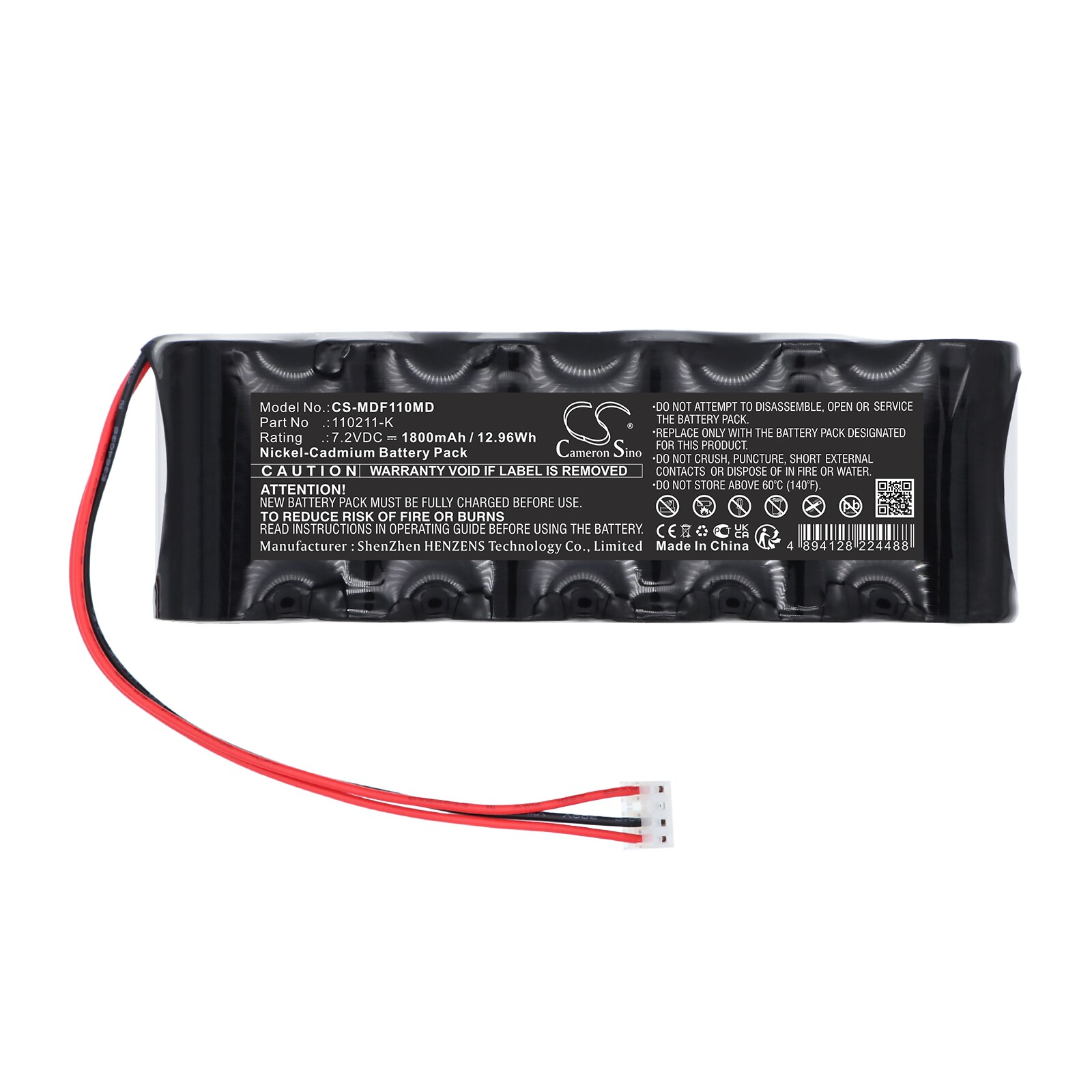 Batteri til Medfusion Infusor 2001 og Infusor 2010-pumpe