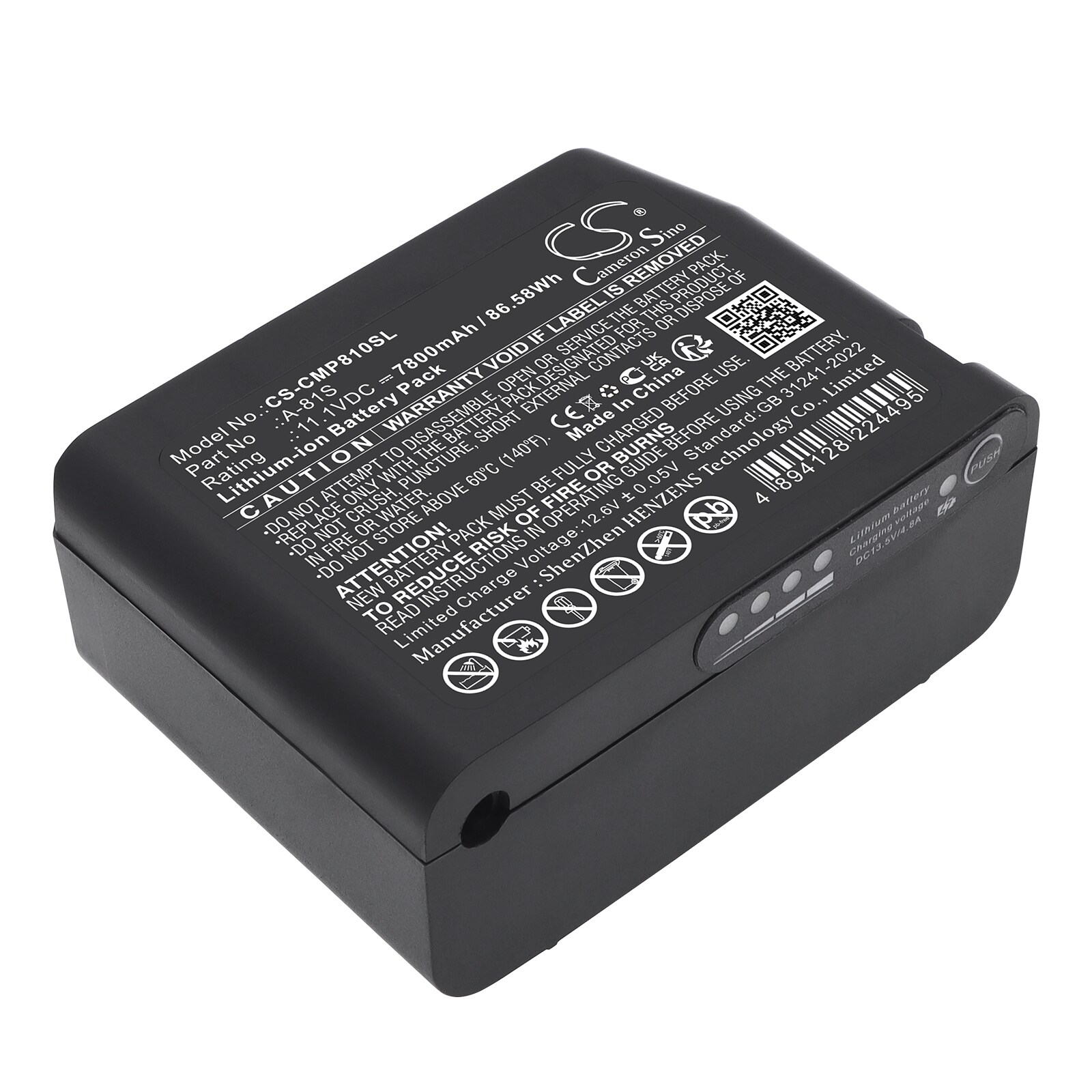 Batteri til kartlegging og testing, utstyr til Comptyco A-81S Fusion Splicer