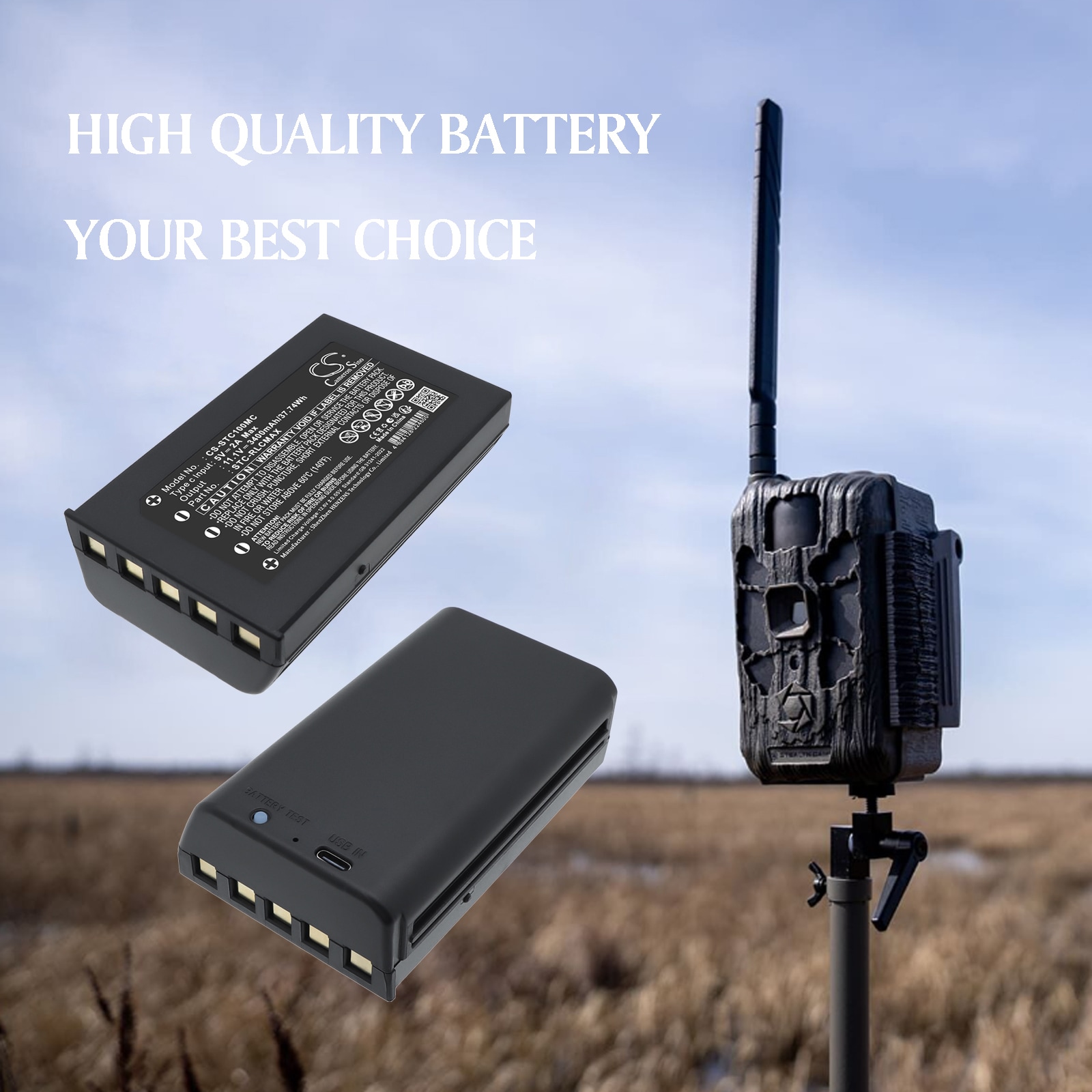 Batteri til sport og friluftsliv for Stealth Cam Deceptor Max, FieldMax, Flashback m.fl.