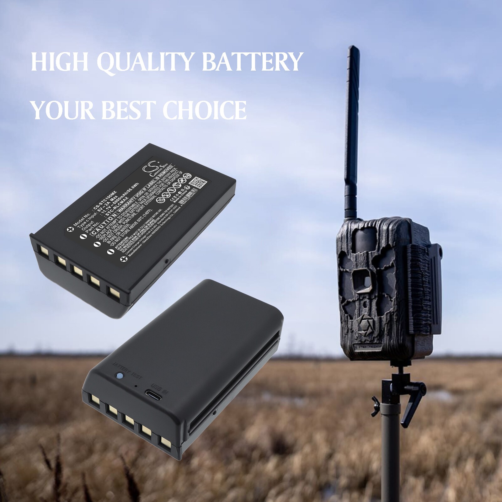 Batteri til sport og friluftsliv for Stealth Cam Deceptor Max, FieldMax, Flashback m.fl.